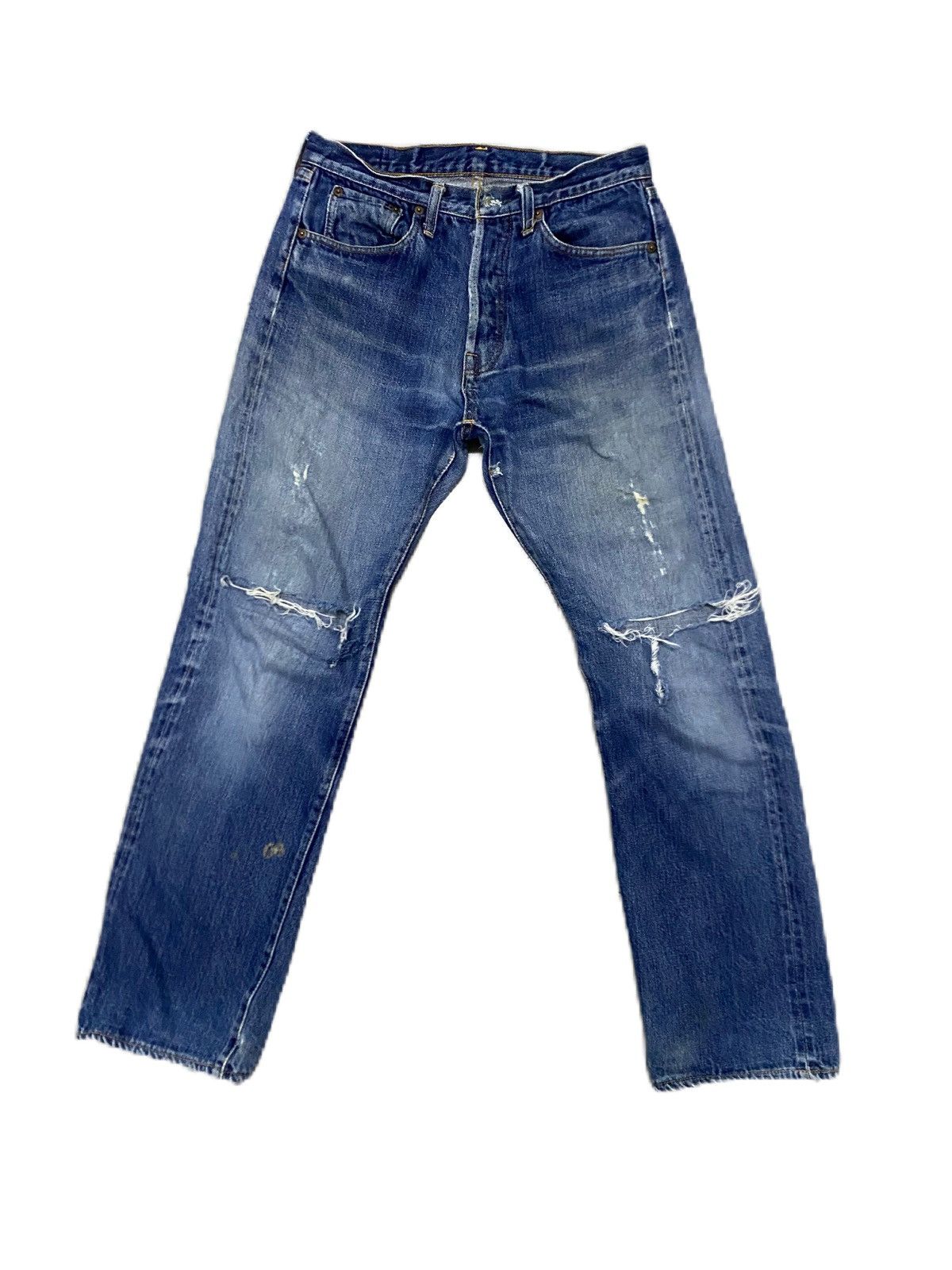 JAPAN BRAND DENIME RIPPED JEANS SELVEDGE