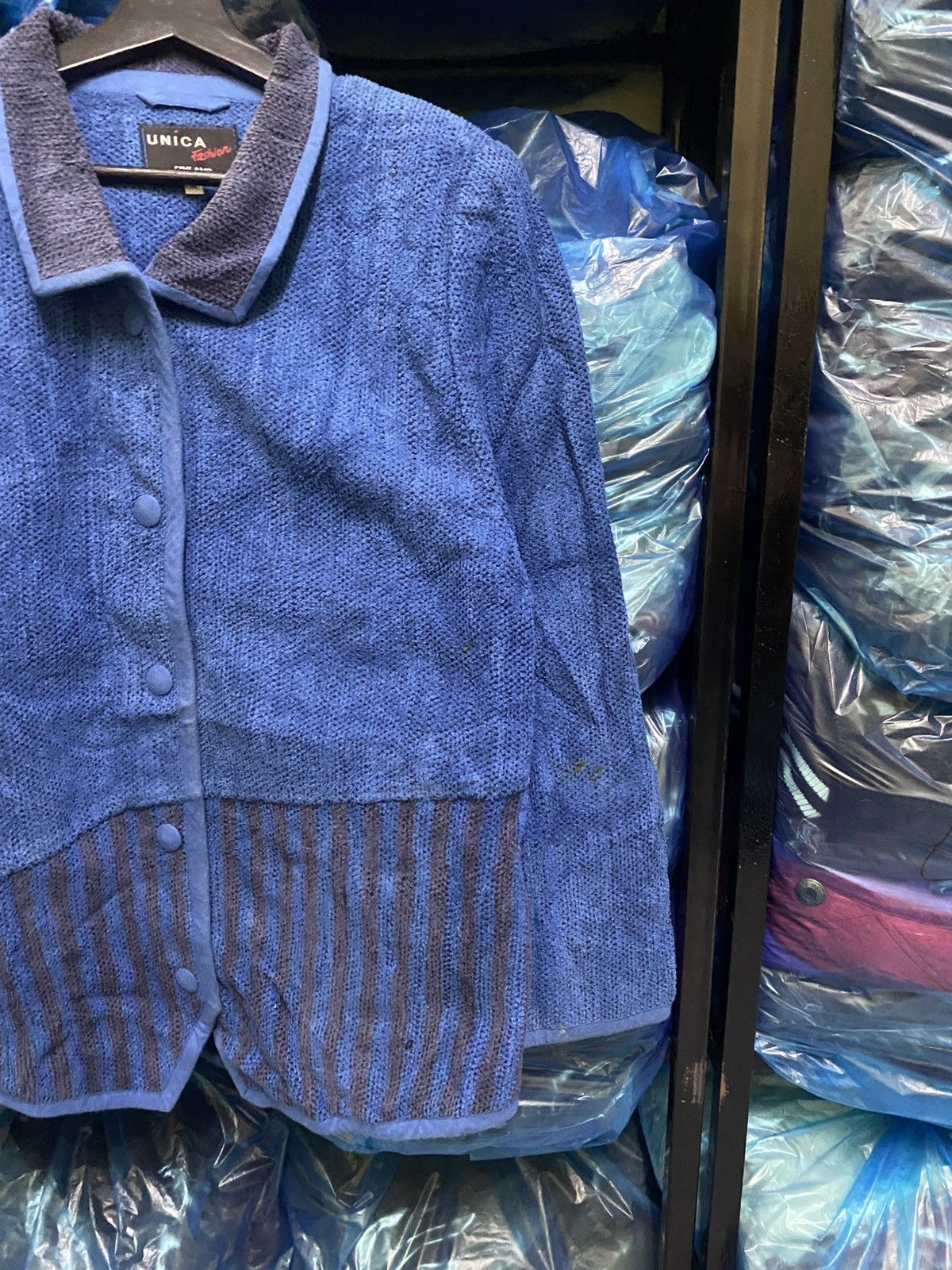 Indigo VINTAGE UNICA FASHION MADE IN FINLAND BLUE INDIGO JACKET Size US M / EU 48-50 / 2 - 4 Thumbnail