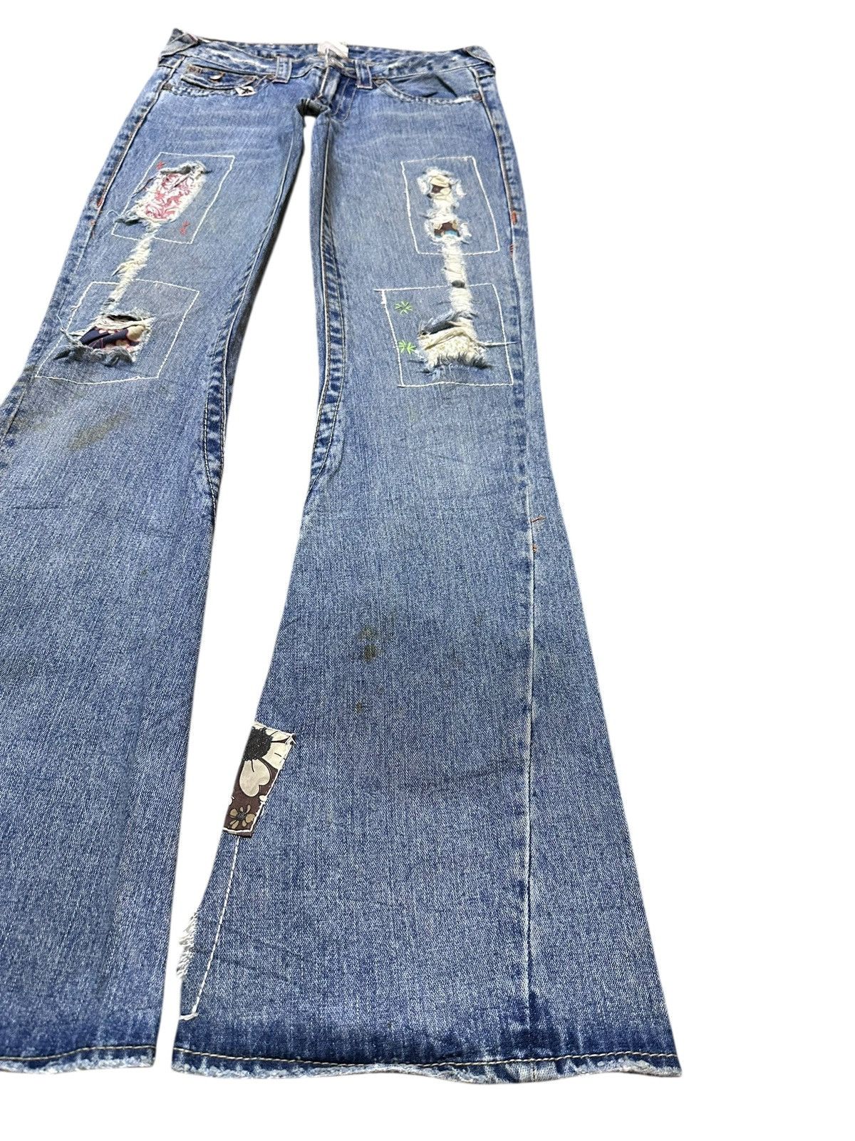 True Religion Vintage True Religion Woodstock Flare Faded Distressed Denim Size US 30 / EU 46 - 4 Thumbnail