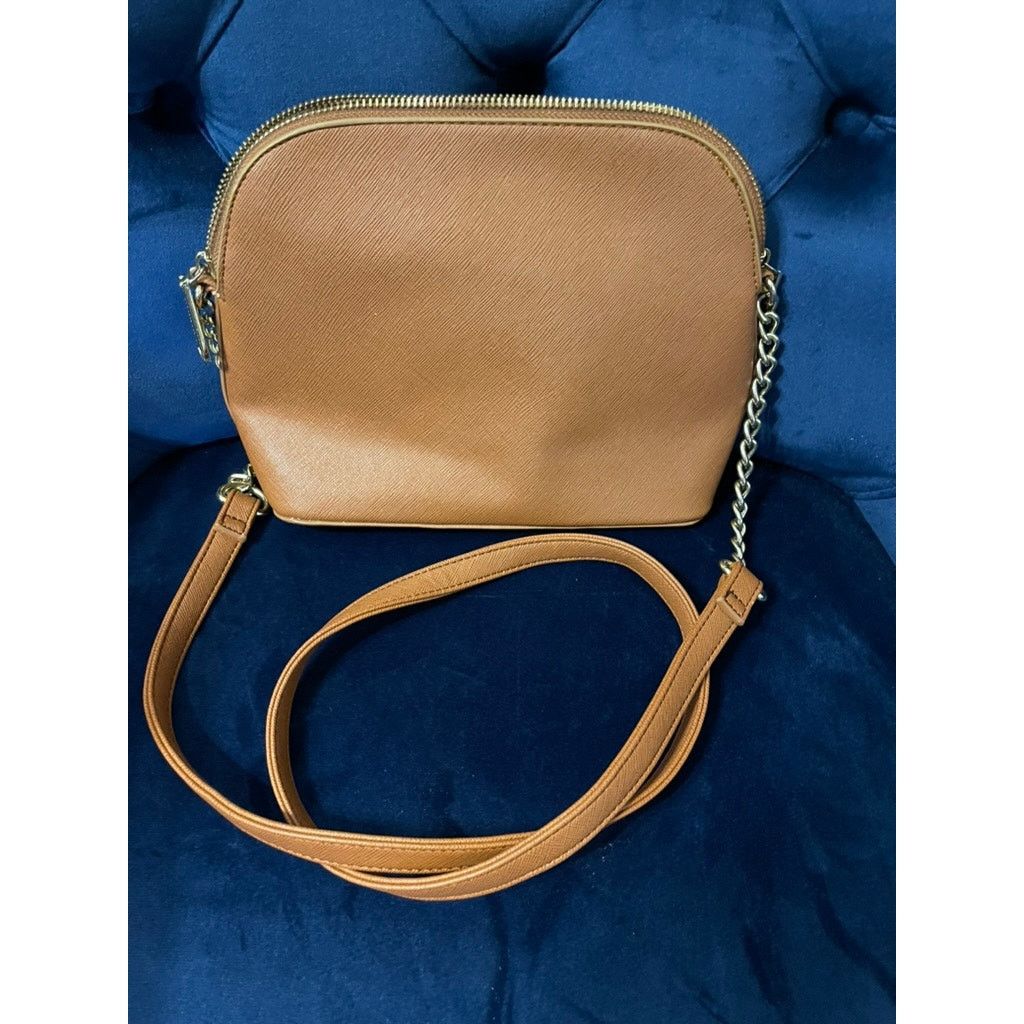 Steve Madden Steve Maddin Crossbody Purse Brown Handbag Gold Chain Strap Size ONE SIZE - 3 Thumbnail