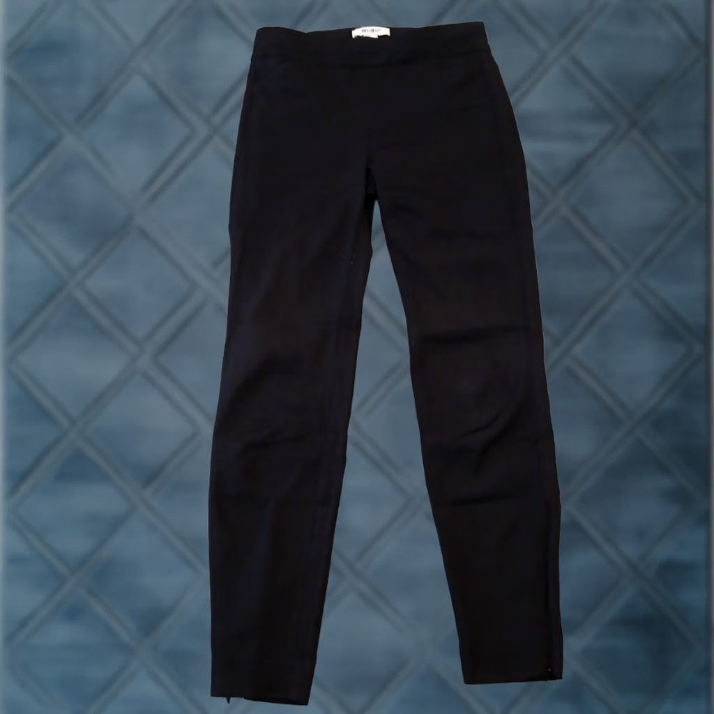 White House Black Market White House Black Market Pants Womens Skinny Black Pull On Ankle Zip Size 2 Size 26" / US 2 / IT 38 - 1 Thumbnail