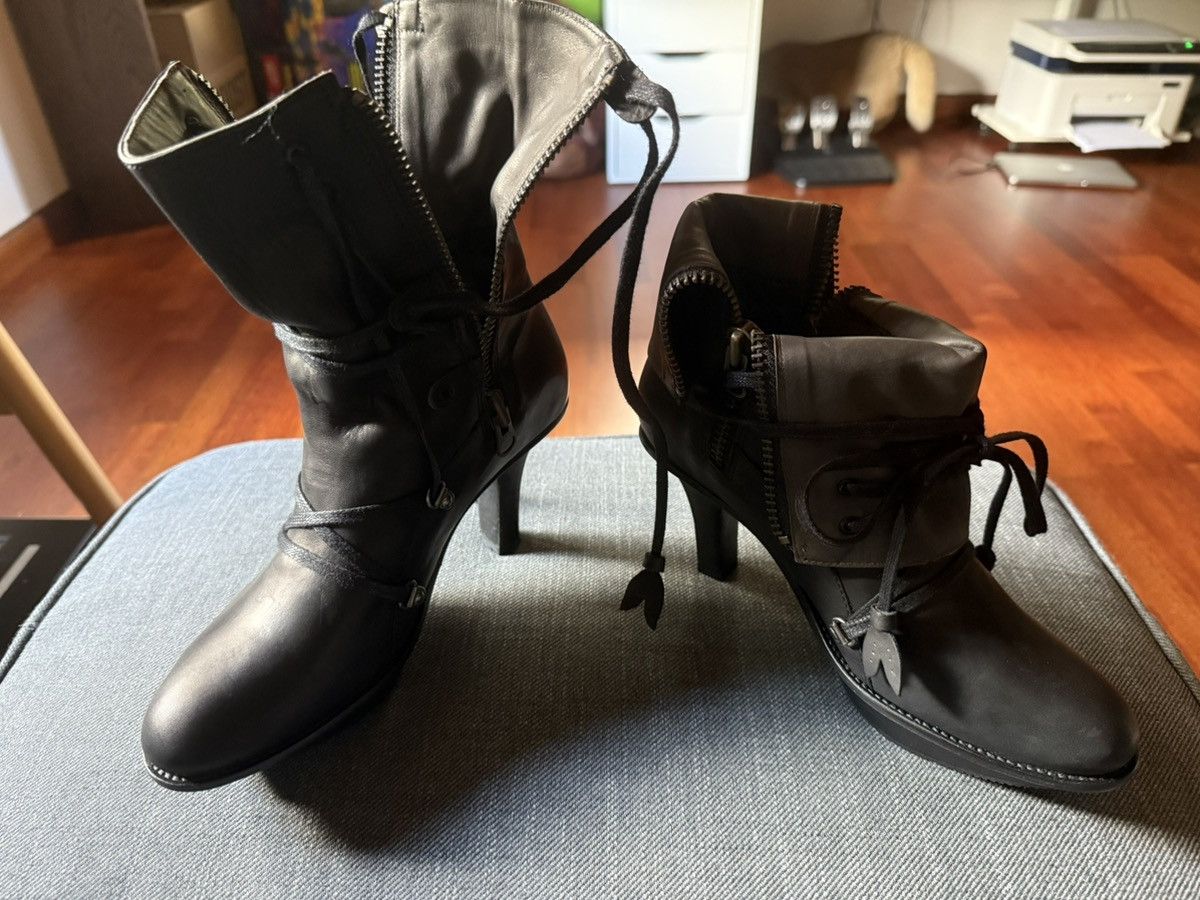 Marithe + Francois Girbaud Marithé François Girbaud Archival High-Heeled Combat Boots Size US 7 / IT 37 - 2 Thumbnail