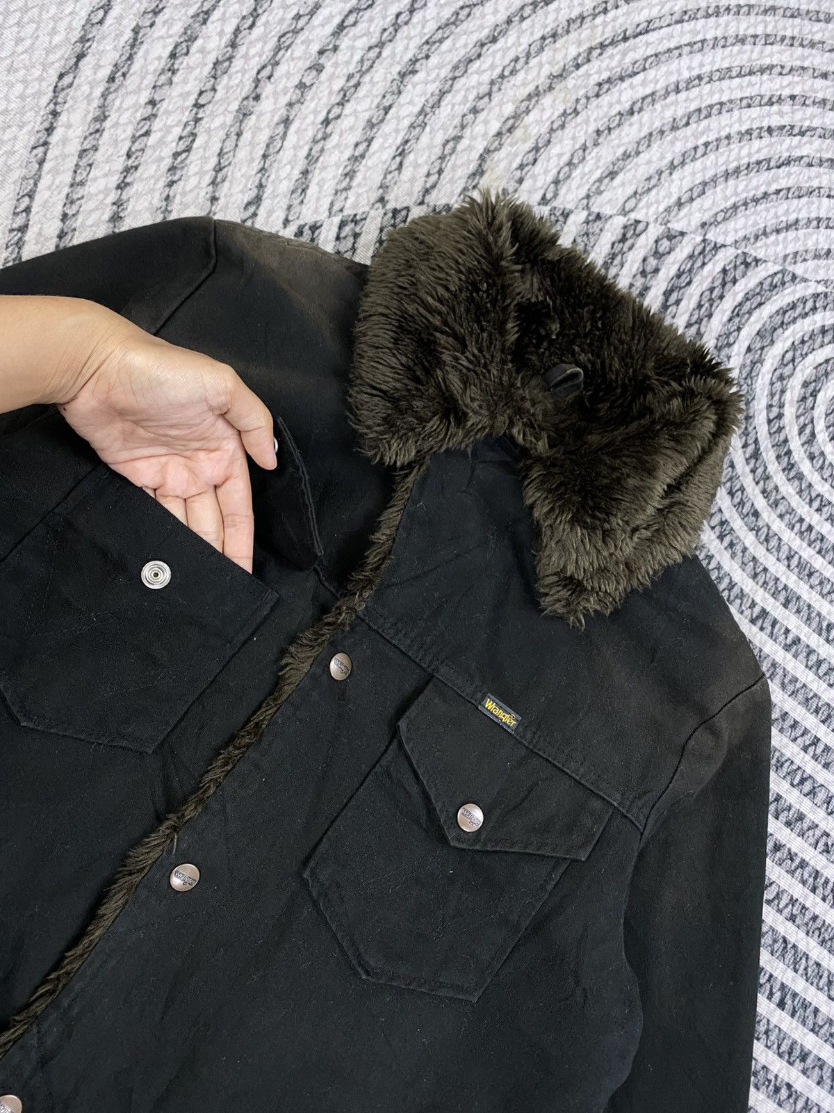 Wrangler Vintage Wrangler Faded Sherpa Fur Lined Ranch Button Coat Size US M / EU 48-50 / 2 - 8 Thumbnail