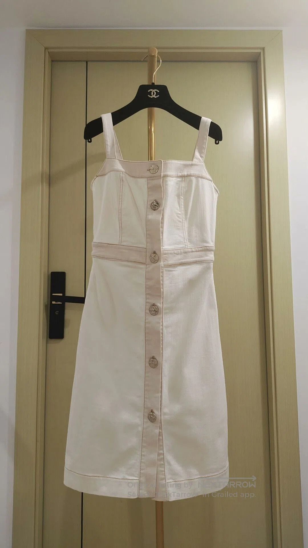 Chanel Chanel White Denim Overall Dress for Women. Size S / US 4 / IT 40 - 1 Thumbnail
