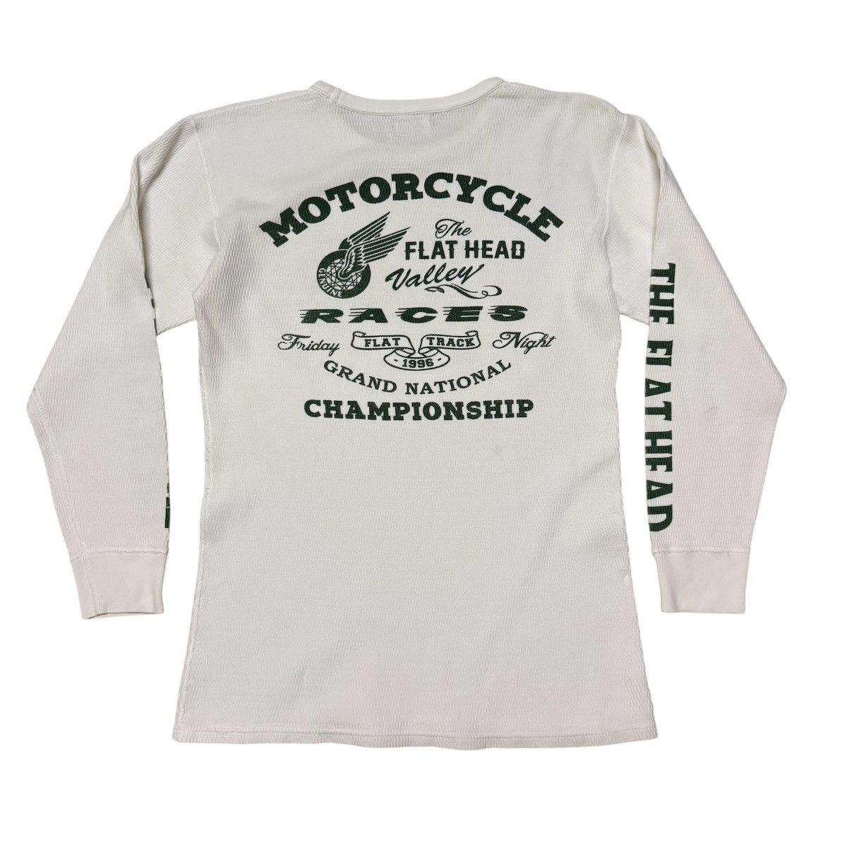 The Flat Head The Flat Head Motorcycle Long Sleeve Big Logo T Shirt Size US S / EU 44-46 / 1 - 1 Thumbnail