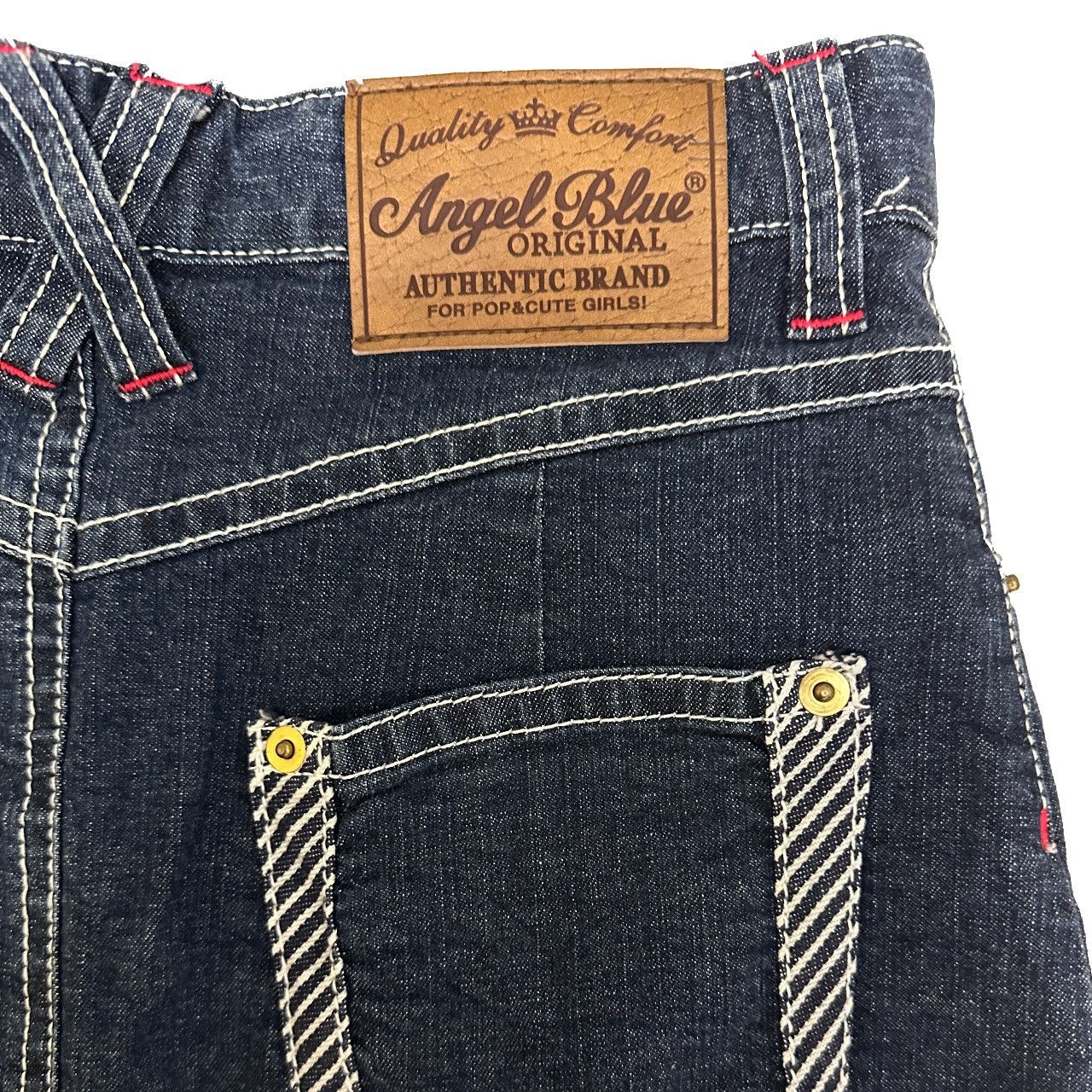 Angel Blue × Hysteric Glamour × Japanese Brand Angel Blue Denim Patchwork Asymmetrical Mini Skirt Size 26" / US 2 / IT 38 - 8 Thumbnail
