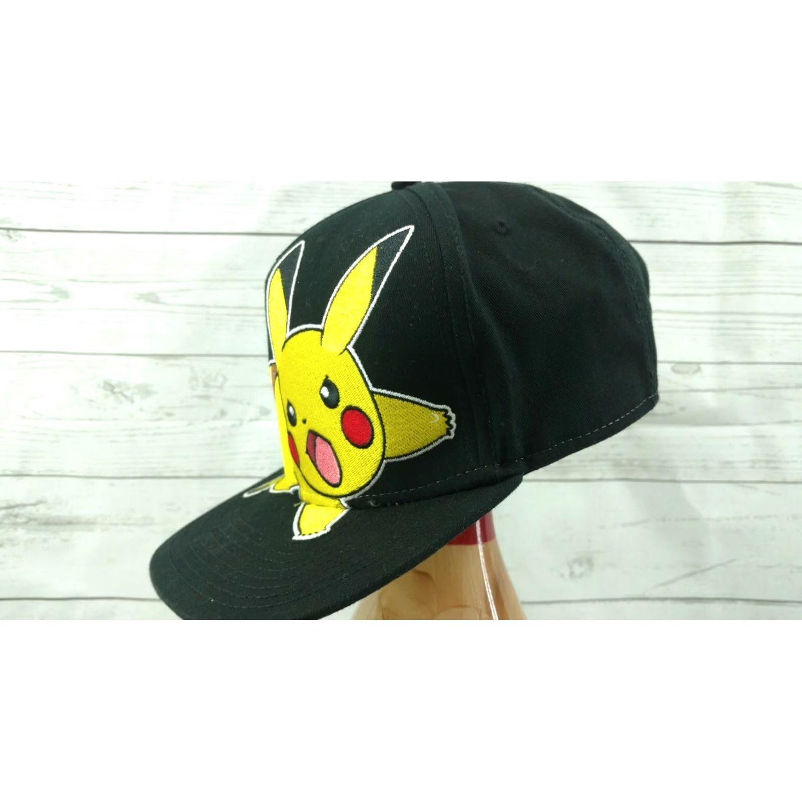 Nintendo Pikachu Pokemon Snapback Cap 2015 Nintendo Black Yellow Hat Men Adjustable Baseball Cap Buttoned/Snapback Cap Size ONE SIZE - 3 Thumbnail