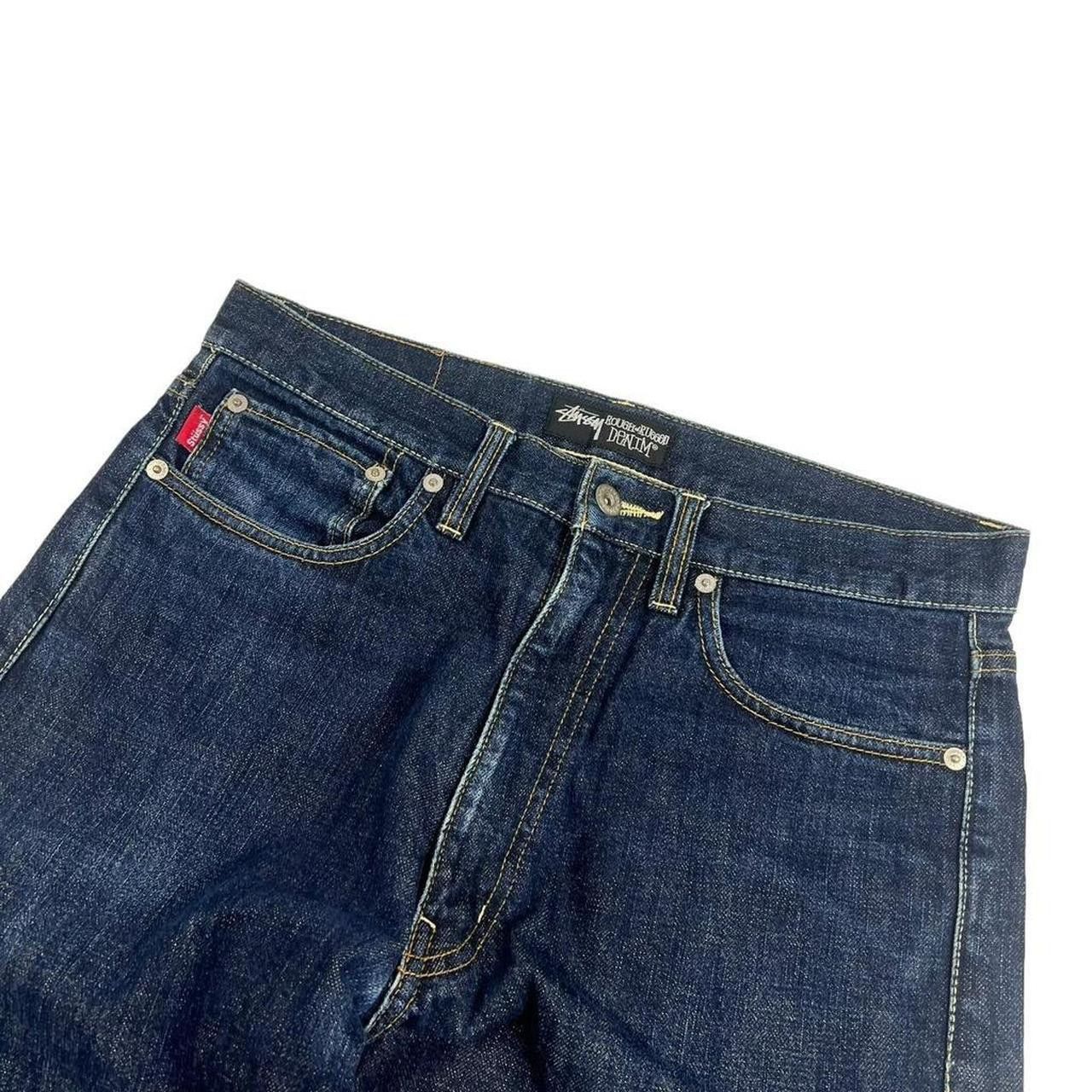 Stussy Vintage 2000s Yellow Stussy Spellout Jeans - Waist: 32” Size US 32 / EU 48 - 4 Thumbnail