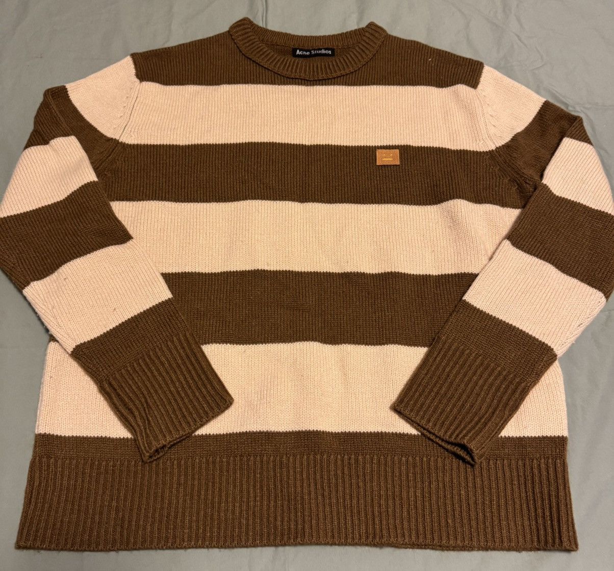 Acne Studios Size XS Oversized Stripped Crewneck Sweater