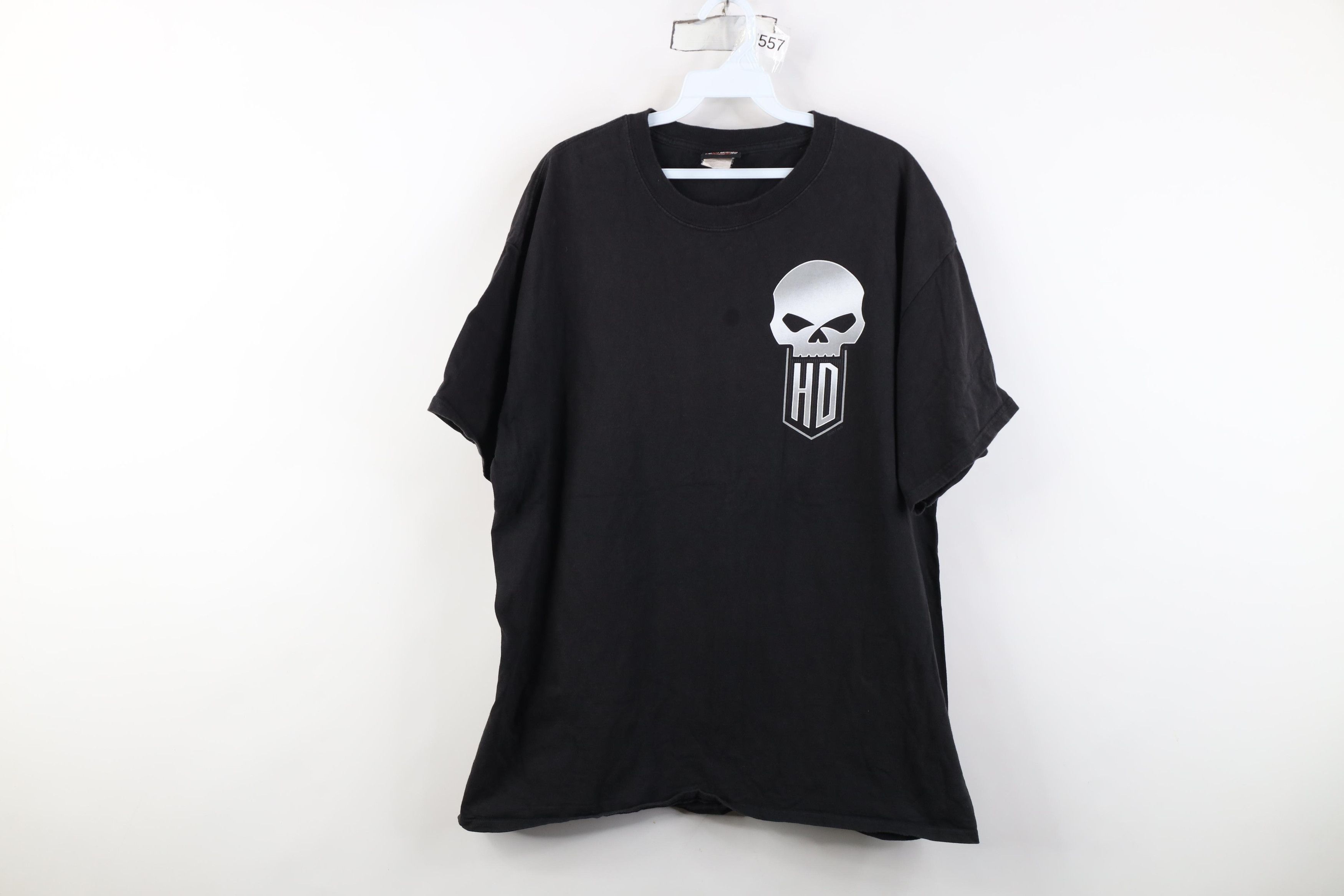 Harley Davidson Vintage Y2K Harley Davidson Big Logo Skull T-Shirt Black Size US XL / EU 56 / 4 - 1 Thumbnail