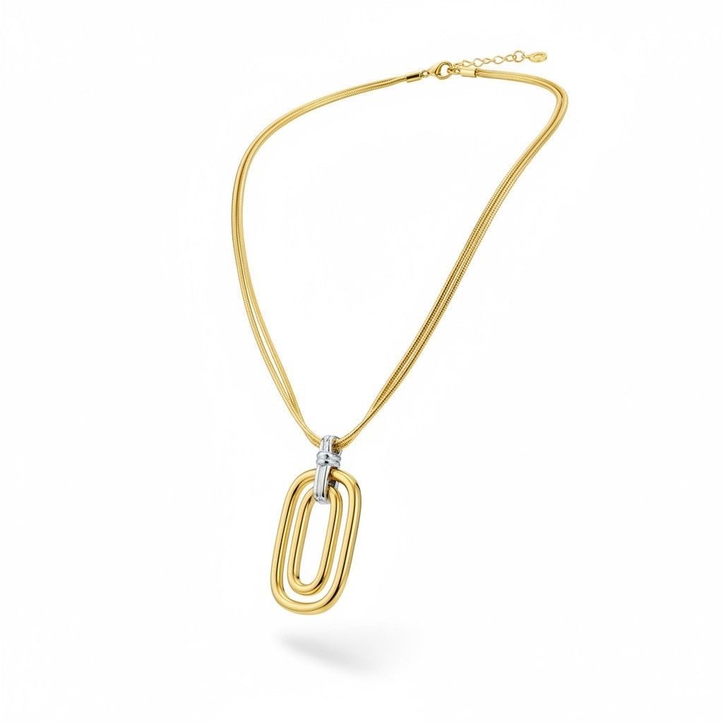 Other INC Gold Tone Charm Necklece Geometric Dangle Statement J Size ONE SIZE - 1 Thumbnail