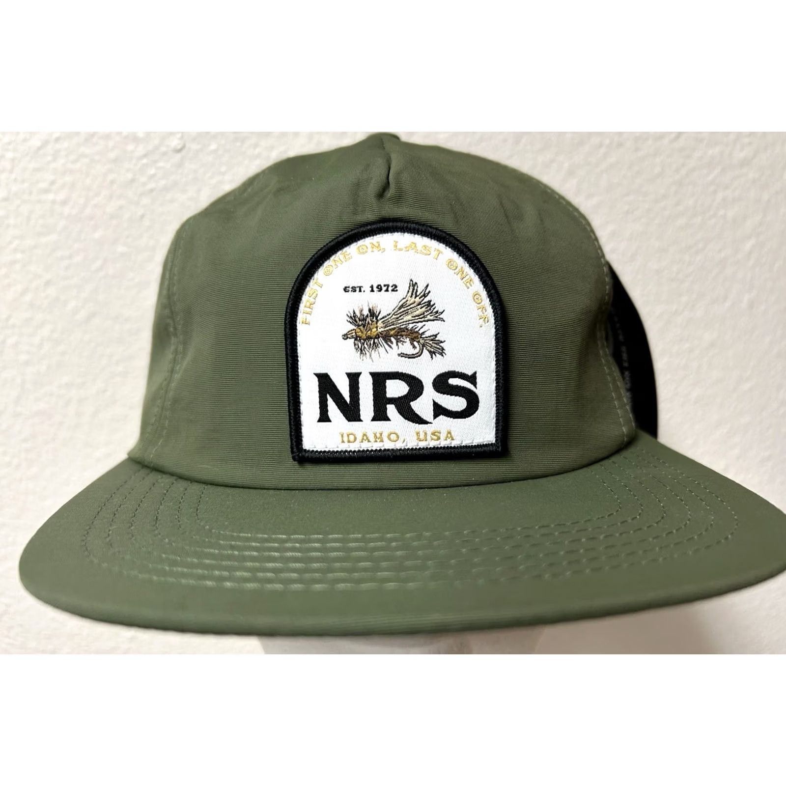 Vintage NWT Brist NRS Fly Fishing Rafting Snapback Hat One Size Green USA Size ONE SIZE - 2 Thumbnail