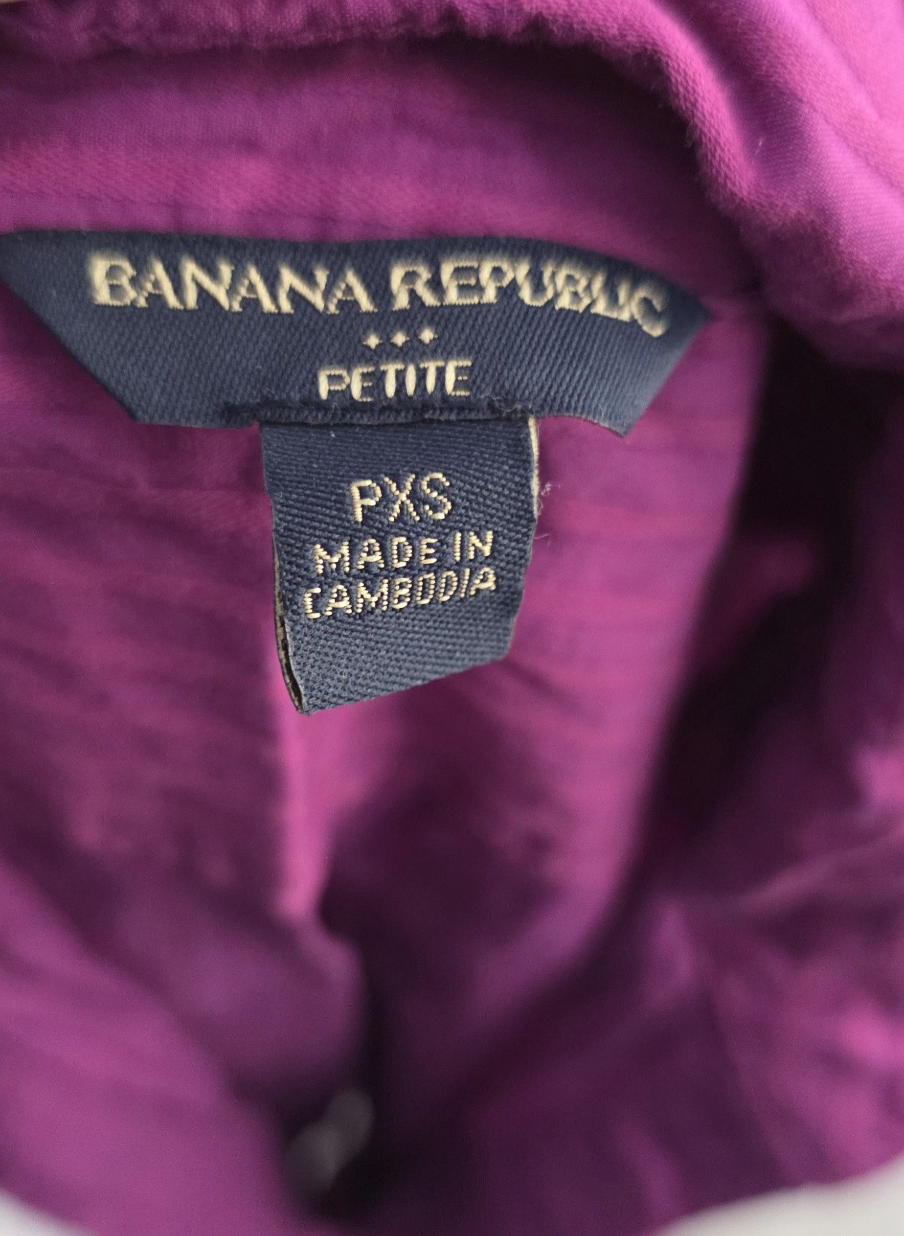 Banana Republic Banana Republic Petite Purple Dress SS Shirt Size XS PXS Size XS / US 0-2 / IT 36-38 - 3 Thumbnail