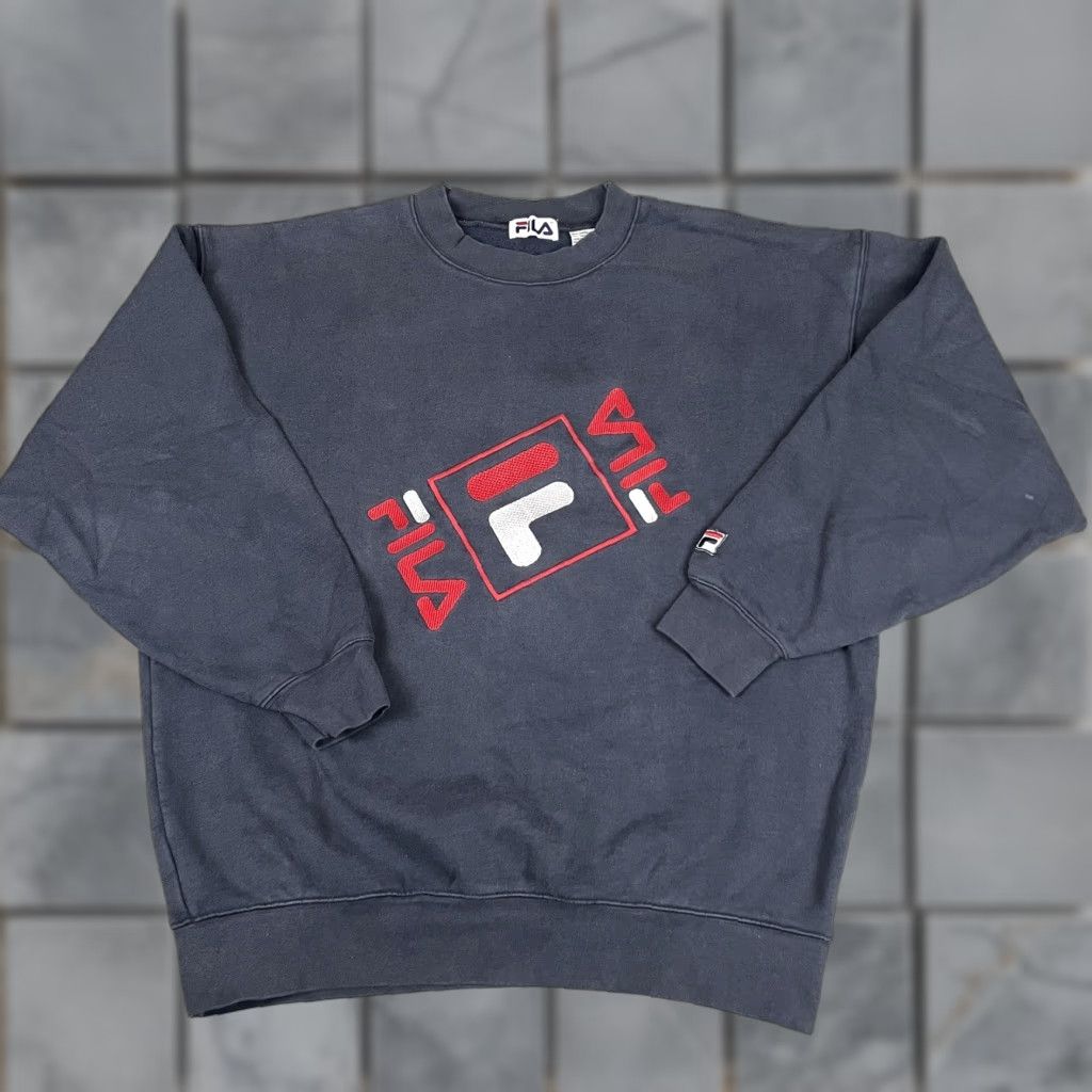 Fila VINTAGE FILA Sweatshirt Adult 2XL Blue Navy Crewneck Long Sleeve Pullover Shirt Mens 90s Sports Size US XXL / EU 58 / 5 - 1 Thumbnail