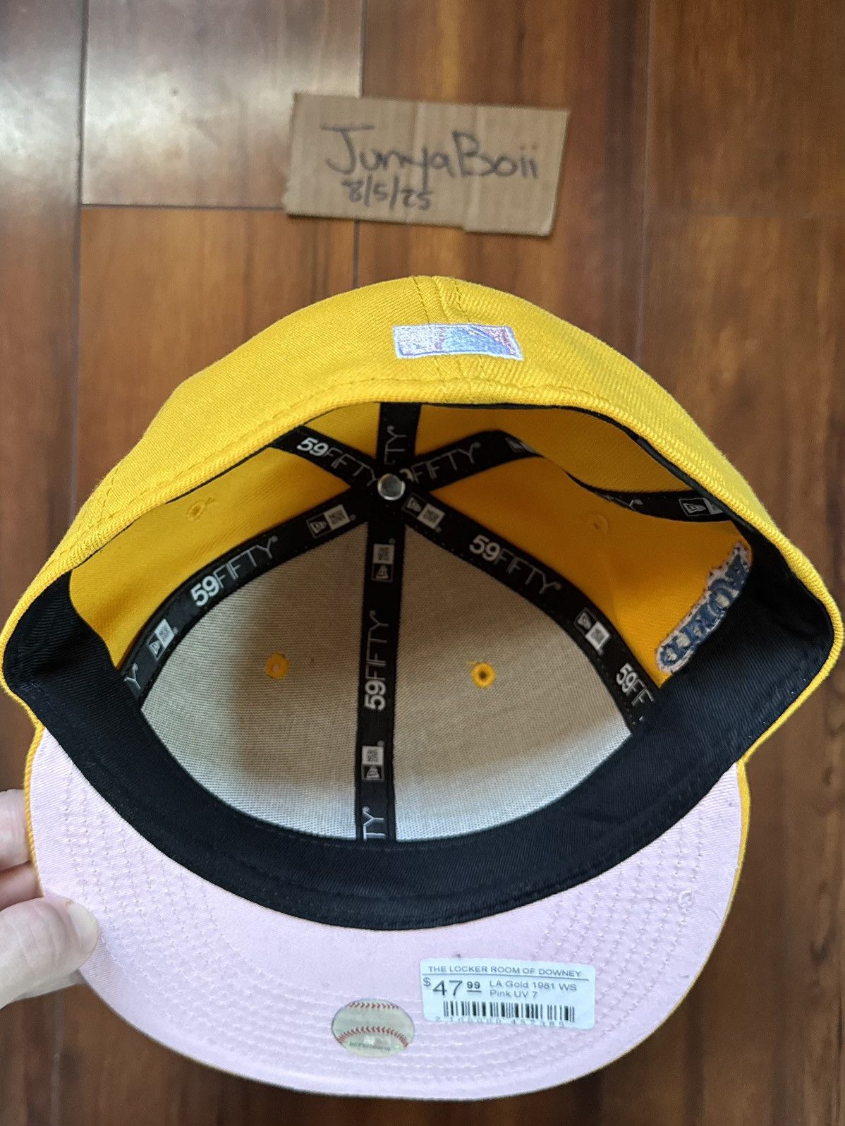 Hat Club Size 7 LA Dodgers 1998 World Series Pink Lemonade Fitted Size ONE SIZE - 6 Thumbnail