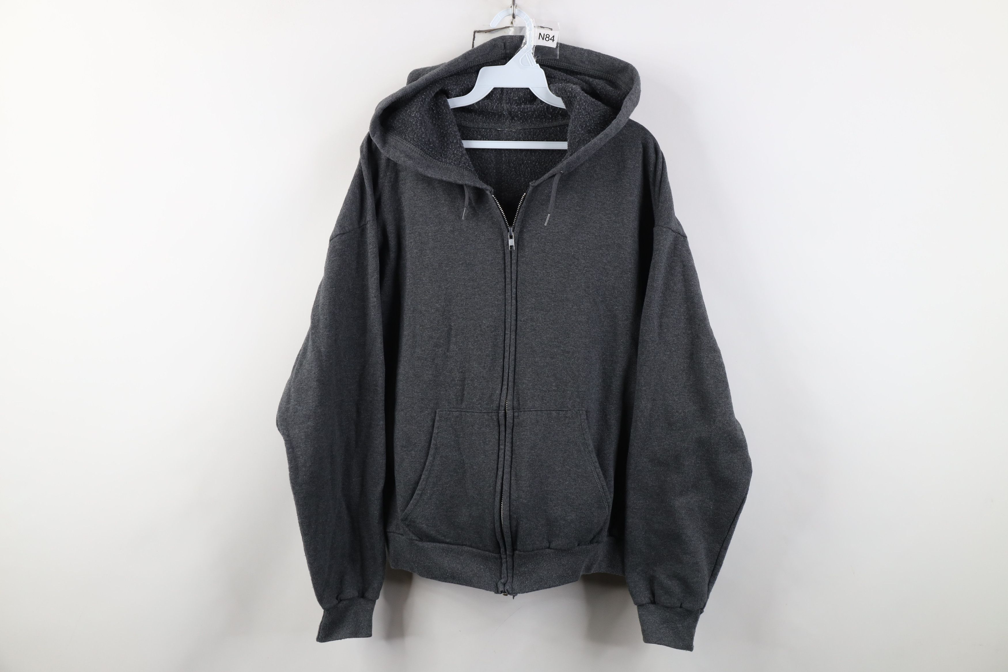 Vintage Vintage 90s Y2K Streetwear Full Zip Hoodie Sweatshirt Gray Size US M / EU 48-50 / 2 - 1 Thumbnail