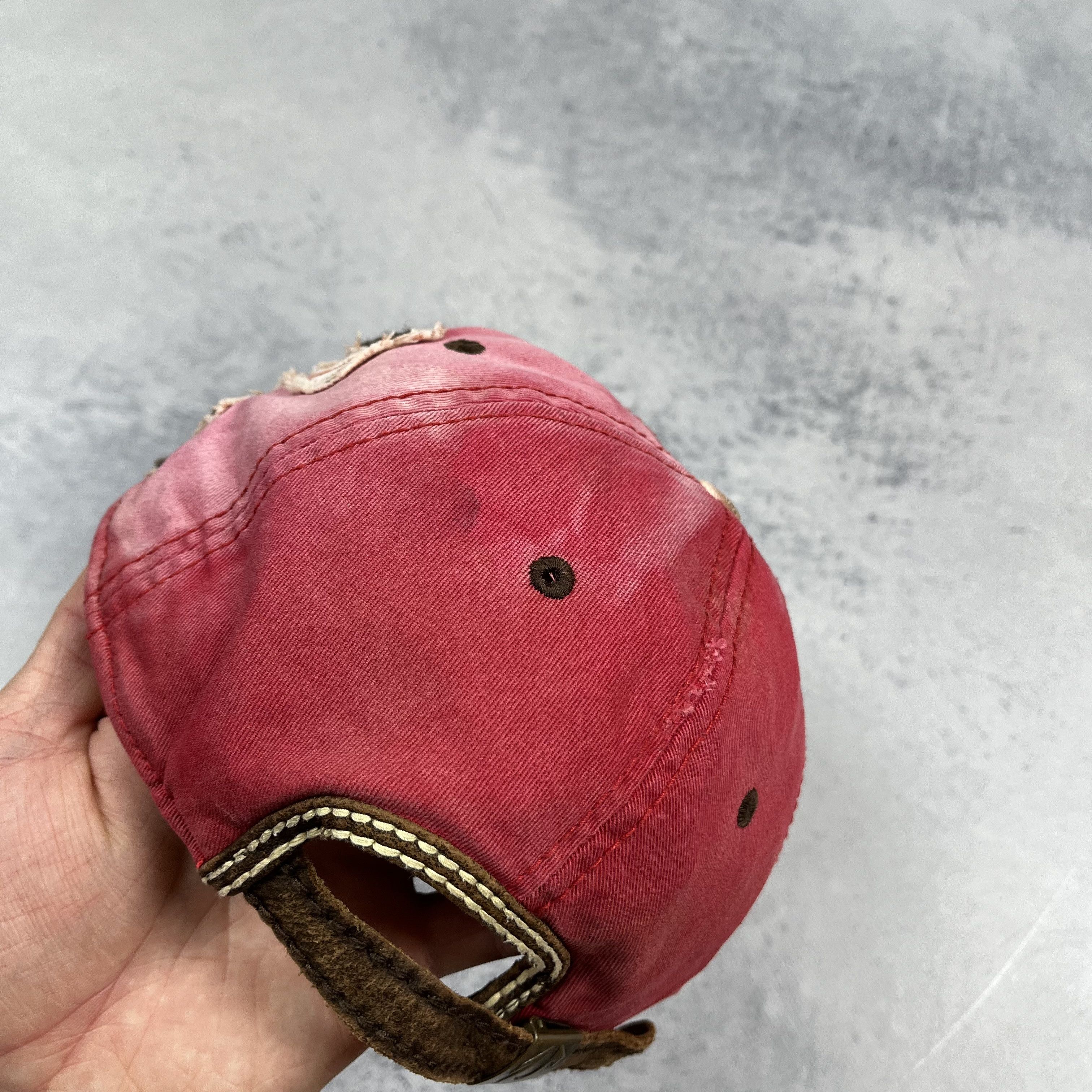 True Religion Crazy True Religion Y2K Leather Distressed Big Logo Cap Size ONE SIZE - 11 Thumbnail