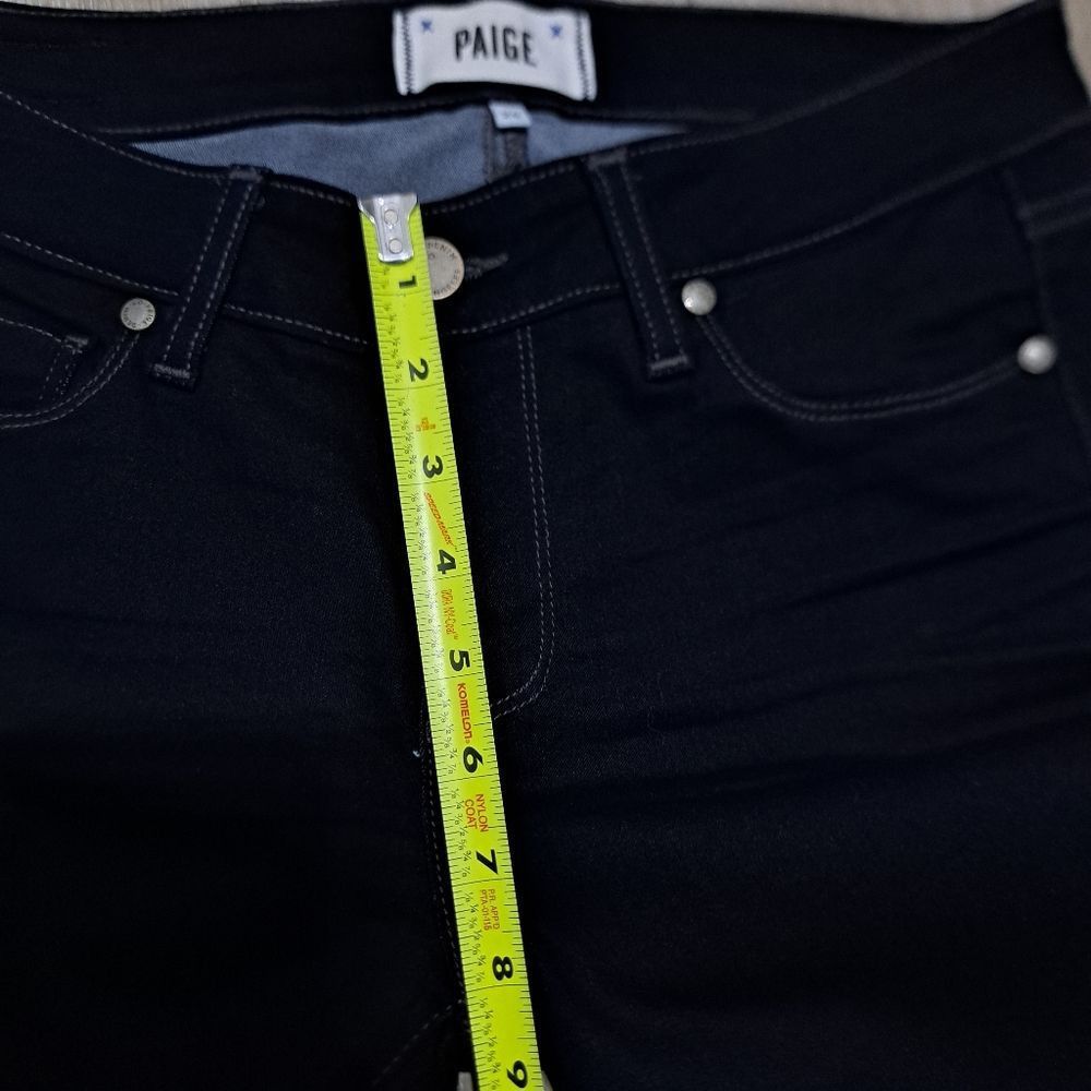 Paige Paige Peg Super Skinny Mid Rise Dark Wash Vertigo Size 28 Size 28" / US 6 / IT 42 - 6 Thumbnail