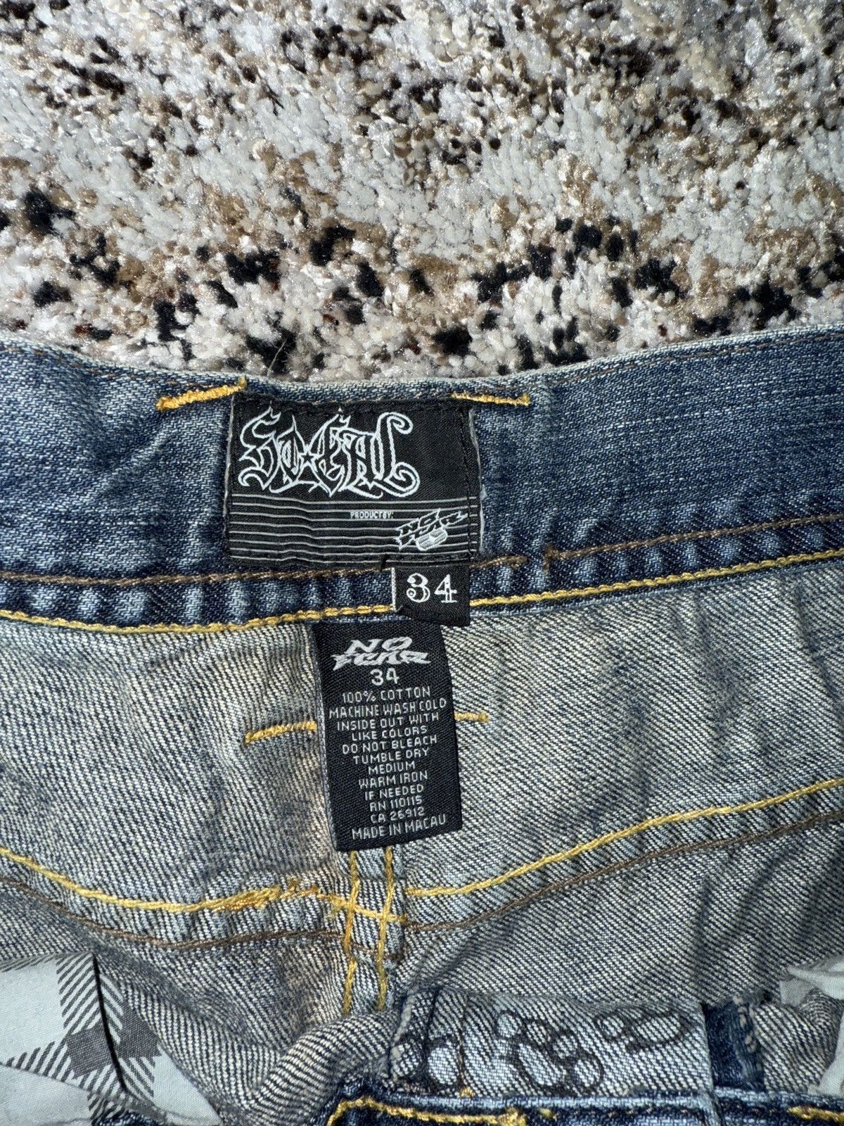No Fear Rare No Fear Brass Knuckles Patch Pants Size US 34 / EU 50 - 5 Thumbnail