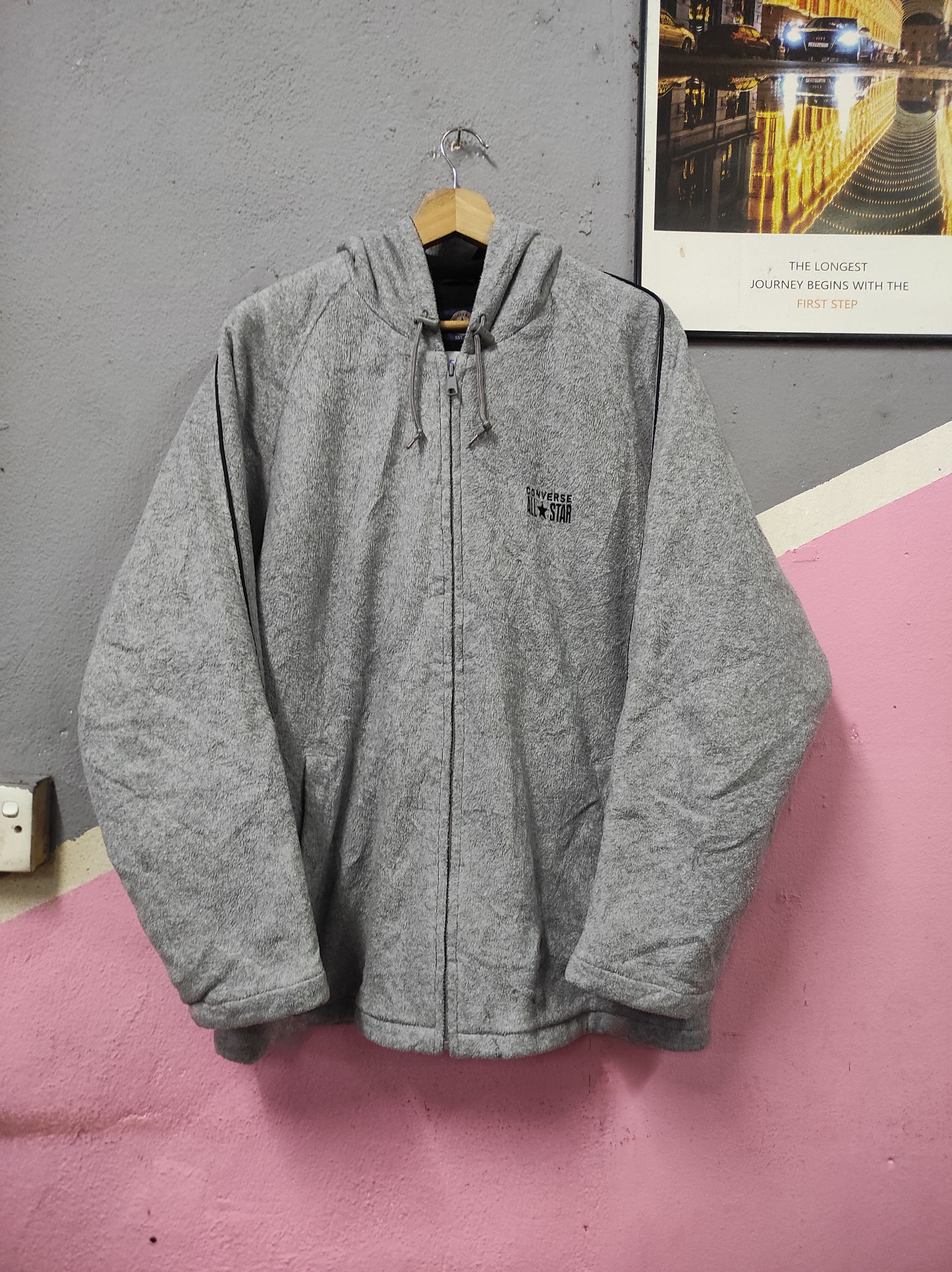 Converse × Vintage DISTRESSED CONVERSE ALL STAR VTG JACKET HOODED Size US L / EU 52-54 / 3 - 1 Thumbnail