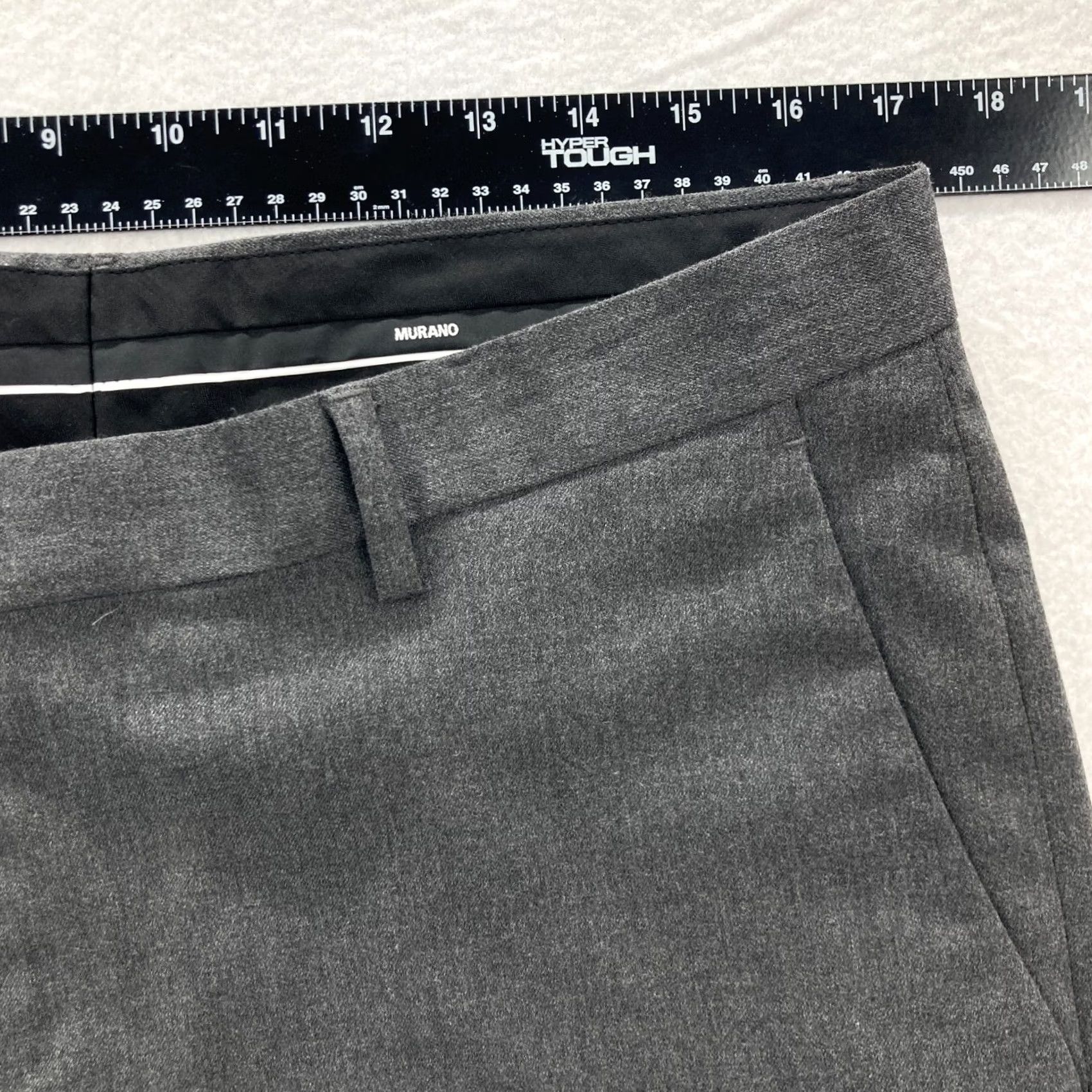 Murano Murano Zac Pant Mens Wardrobe Essentials Size 34x34 Classic Fit Gray Flat Front Pants Front Type: Flat Front Size US 34 / EU 50 - 5 Thumbnail
