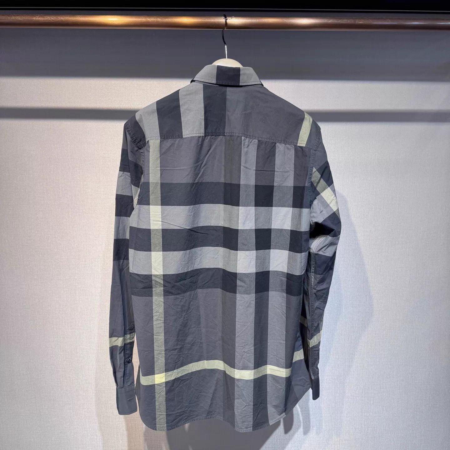 Burberry Burberry gray blue check shirt M 99 new Size US M / EU 48-50 / 2 - 2 Thumbnail
