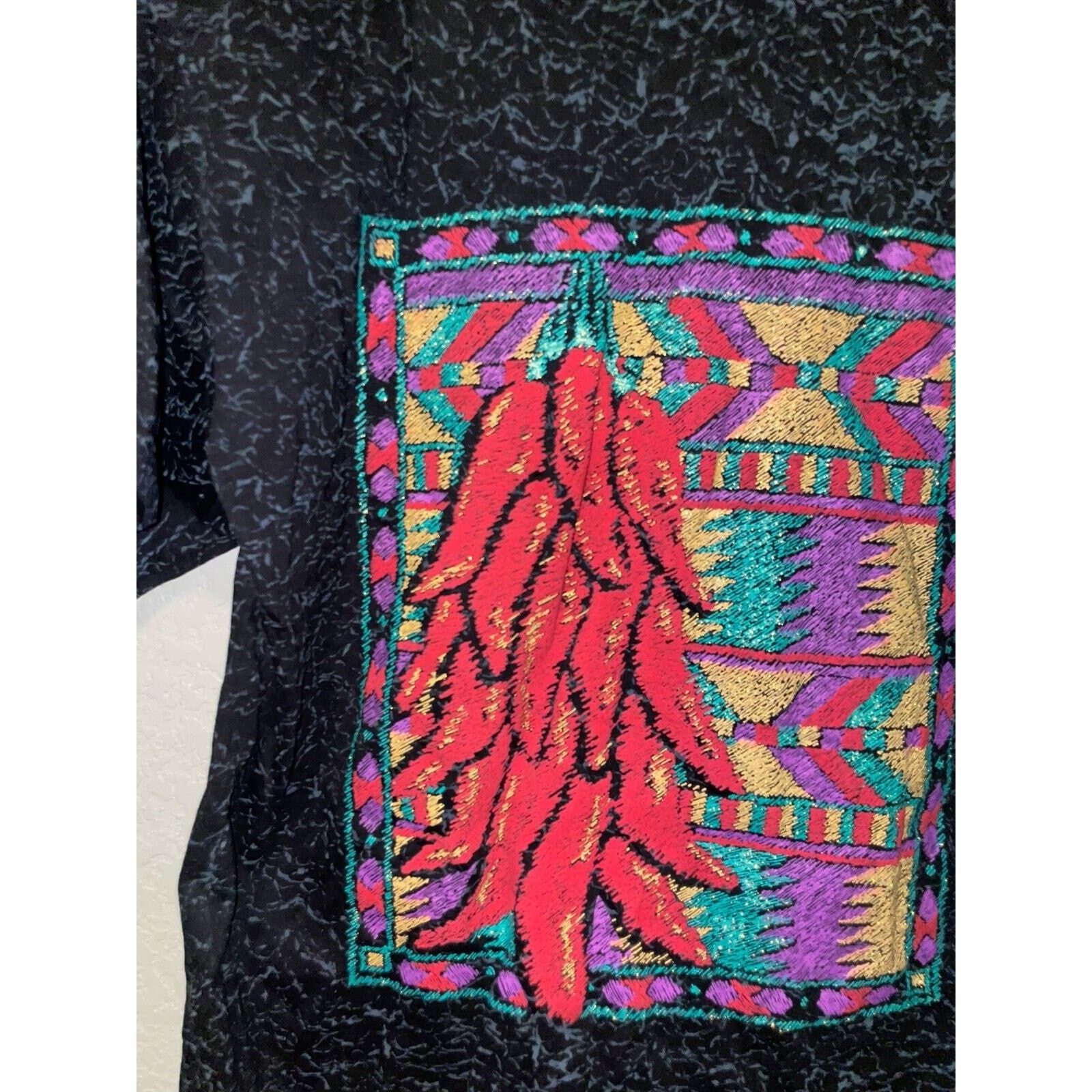 Jerzees Vintage Nevada Shirt Native Tribal Speckled Black Tee Size US M / EU 48-50 / 2 - 10 Thumbnail