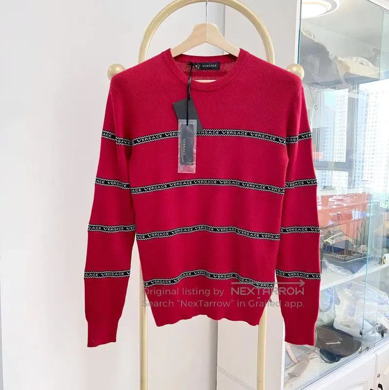 Versace Versace Red Long Sleeve Sweater for Men . Size US XS / EU 42 / 0 - 1 Thumbnail