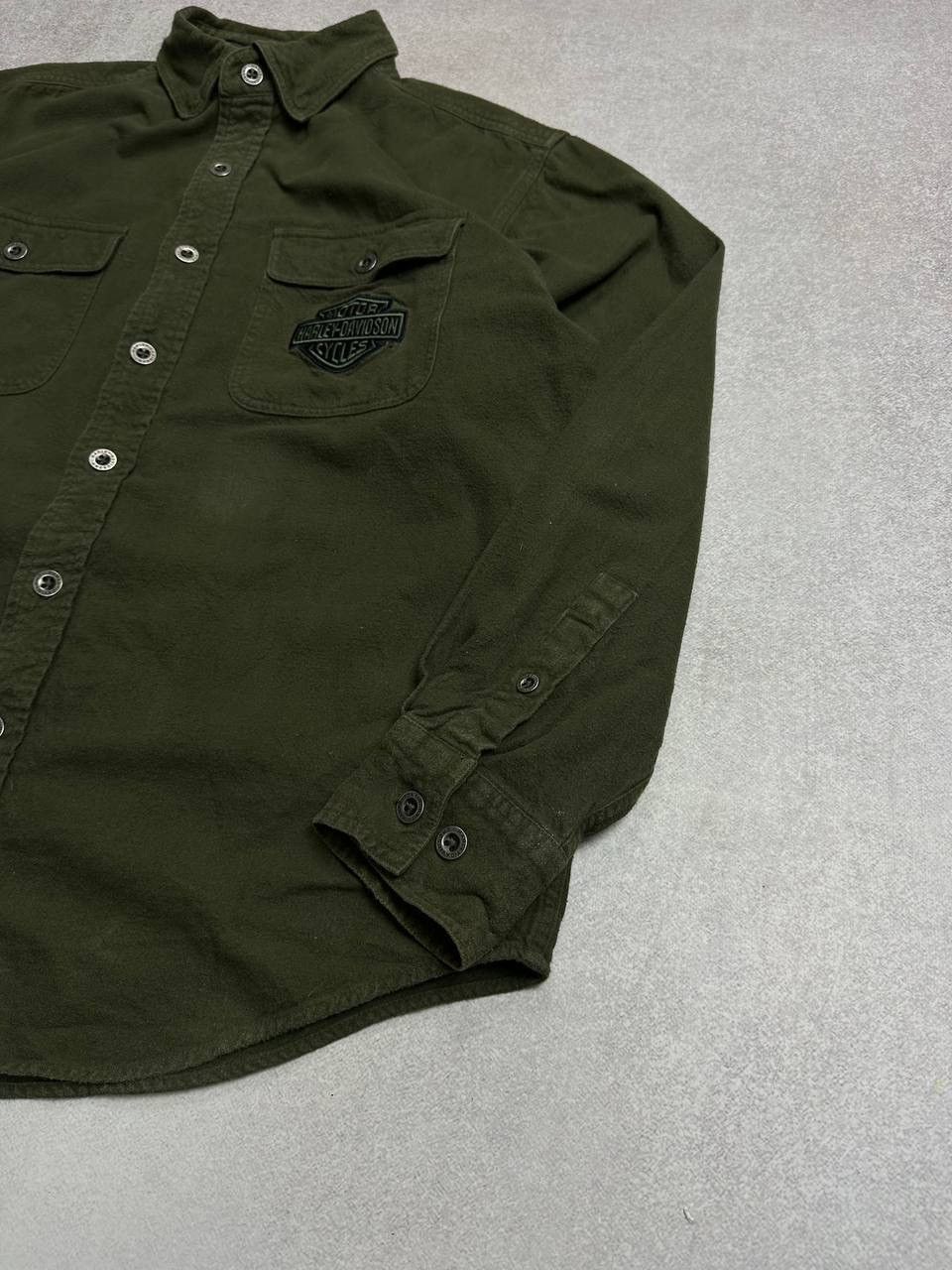 Harley Davidson Vintage Harley Davidson Overshirt Cotton Jacket Rare M Size US M / EU 48-50 / 2 - 8 Thumbnail