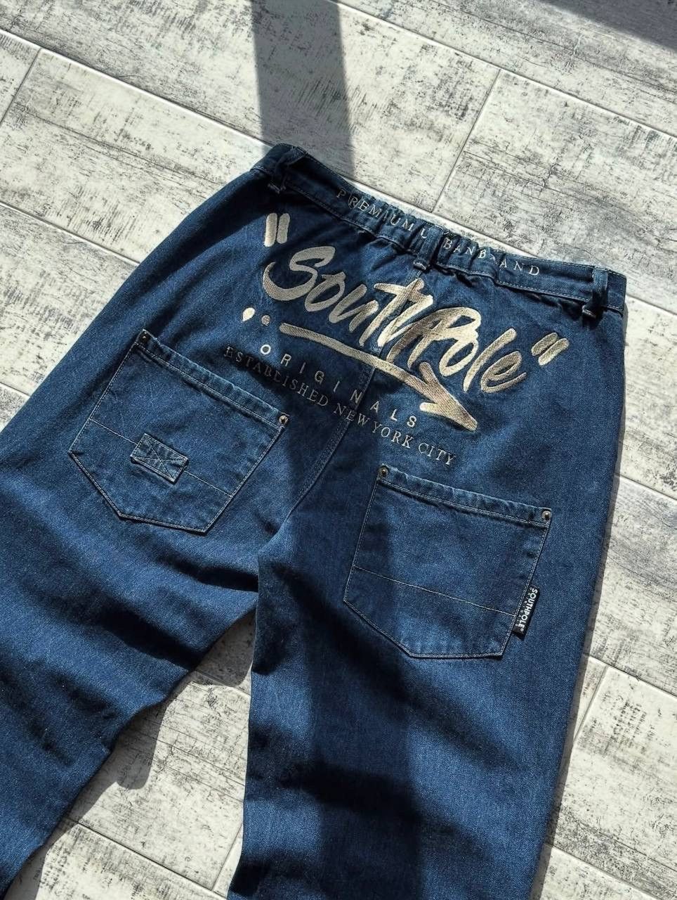 Southpole Southpole baggy big logo denim jeans Size US 34 / EU 50 - 1 Thumbnail