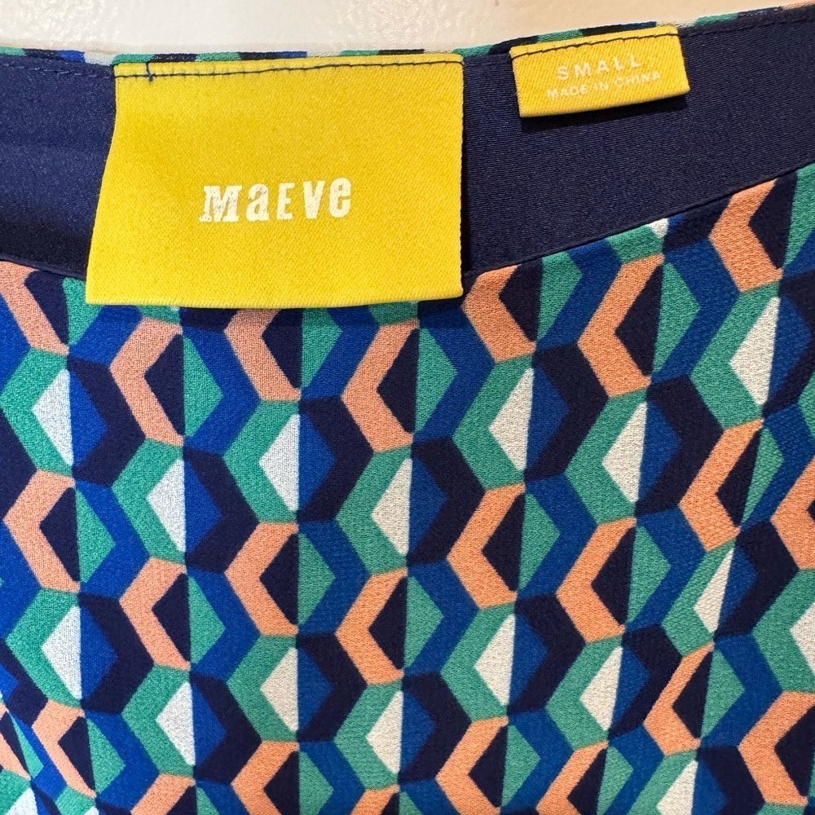 Anthropologie Anthropologie Maeve Silk Geometric Print Mini Slip Dress S Size S / US 4 / IT 40 - 4 Thumbnail
