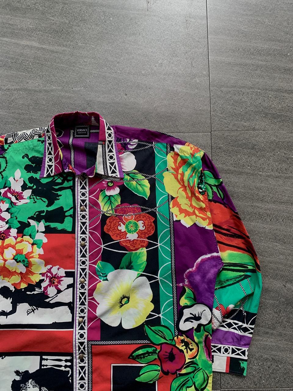 Versace Jeans Couture Multi Graphic Paintings Shirt Size US M / EU 48-50 / 2 - 2 Thumbnail