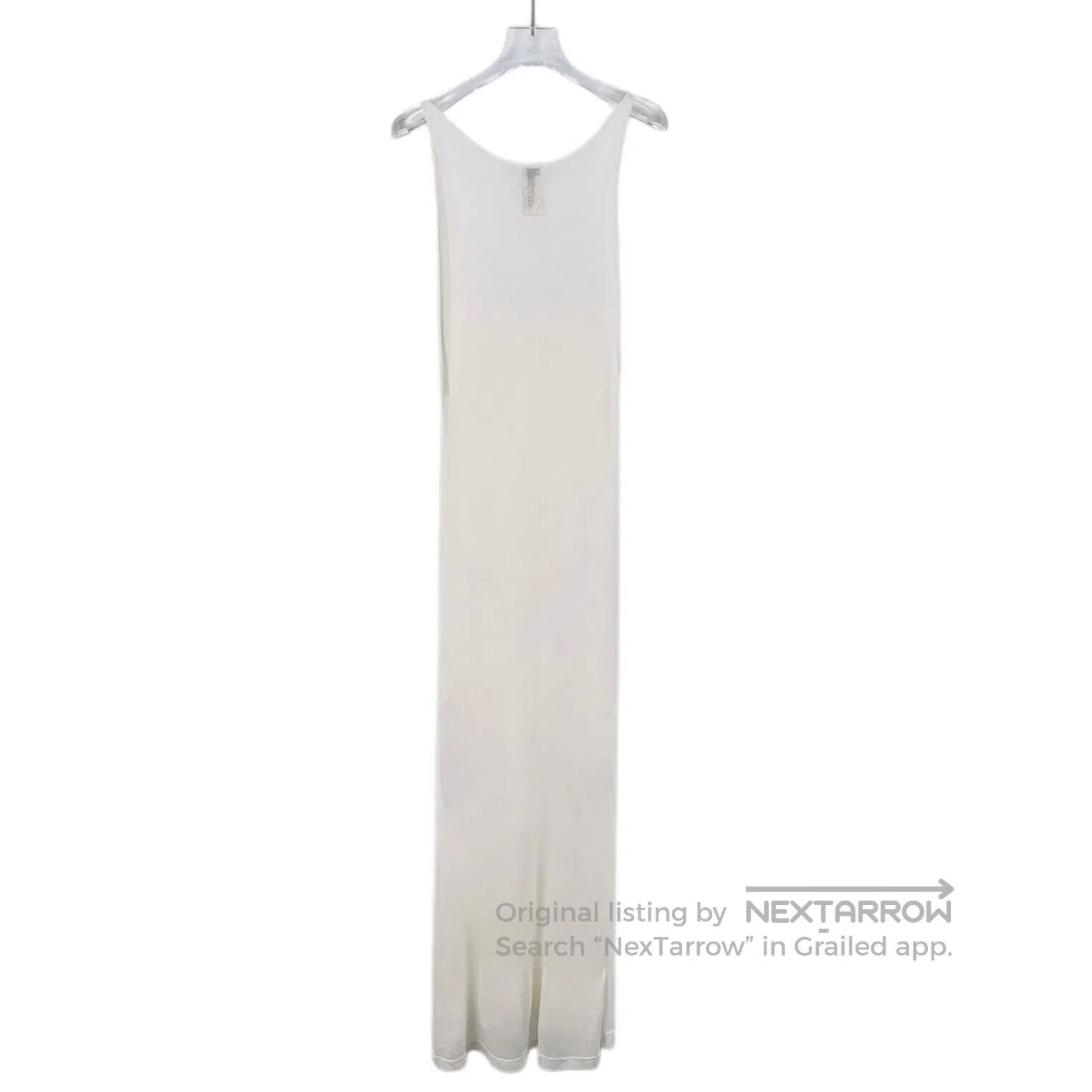 Loewe Loewe White logo embroidery strap knitted dress| Size M / US 6-8 / IT 42-44 - 2 Thumbnail