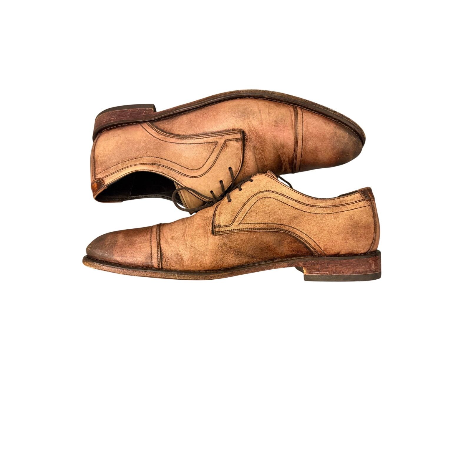 Johnston & Murphy Johnston and Murphy Lught Brown Burnished Oxford. Shoe 11.5 Size US 11.5 / EU 44-45 - 9 Thumbnail