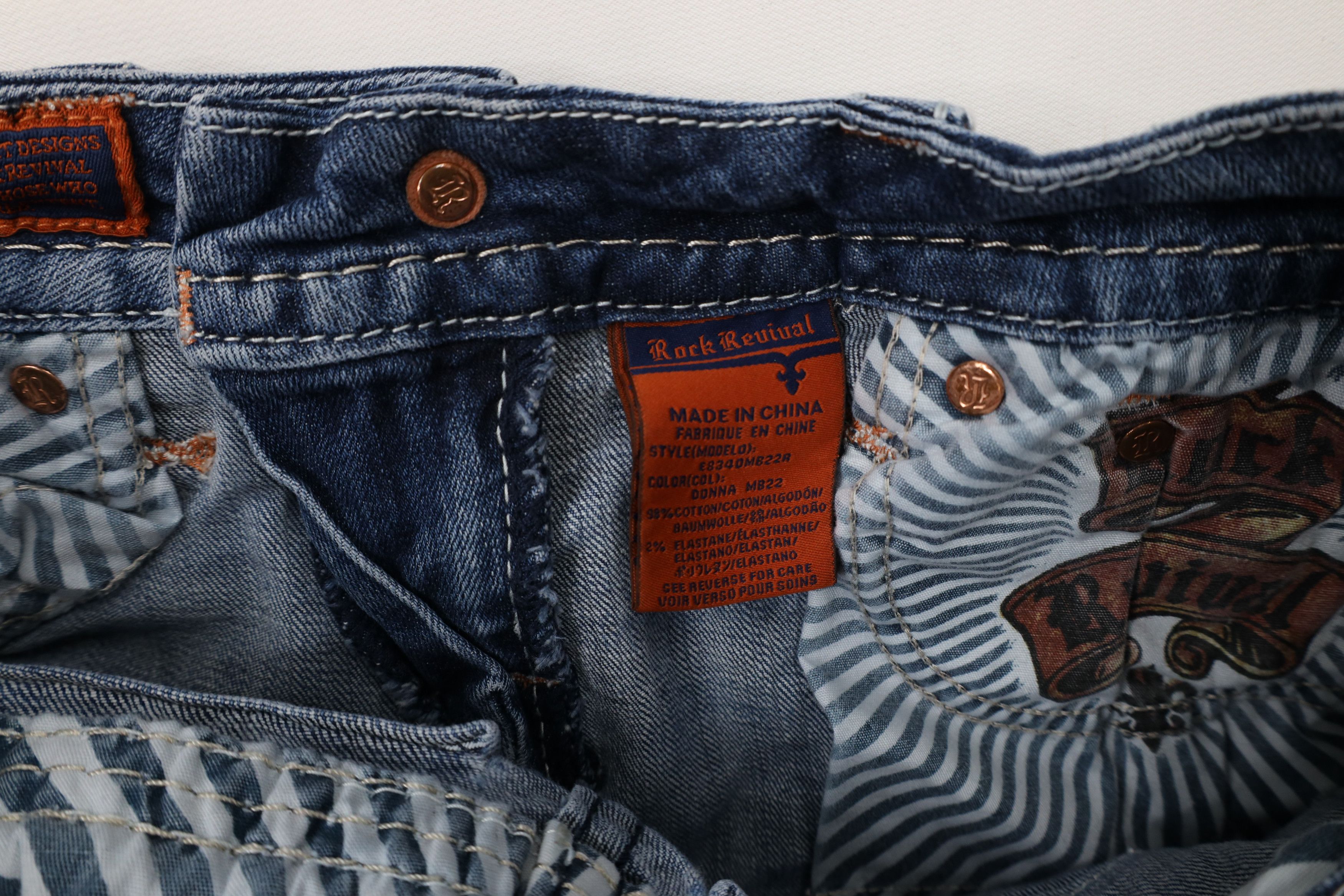 Rock Revival × Vintage Rock Revival Stitch Donna Mid Rise Bootcut Denim Jeans AS IS Size 26" / US 2 / IT 38 - 10 Thumbnail