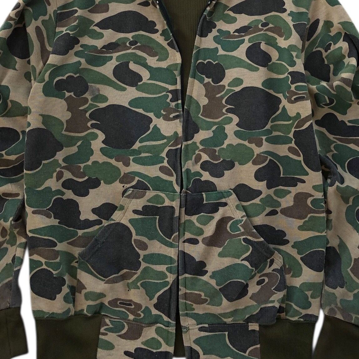 Vintage VINTAGE 70's DUCK CAMOUFLAGE FULL ZIPPER AMERICAN SPORTSWEAR Size US L / EU 52-54 / 3 - 3 Thumbnail