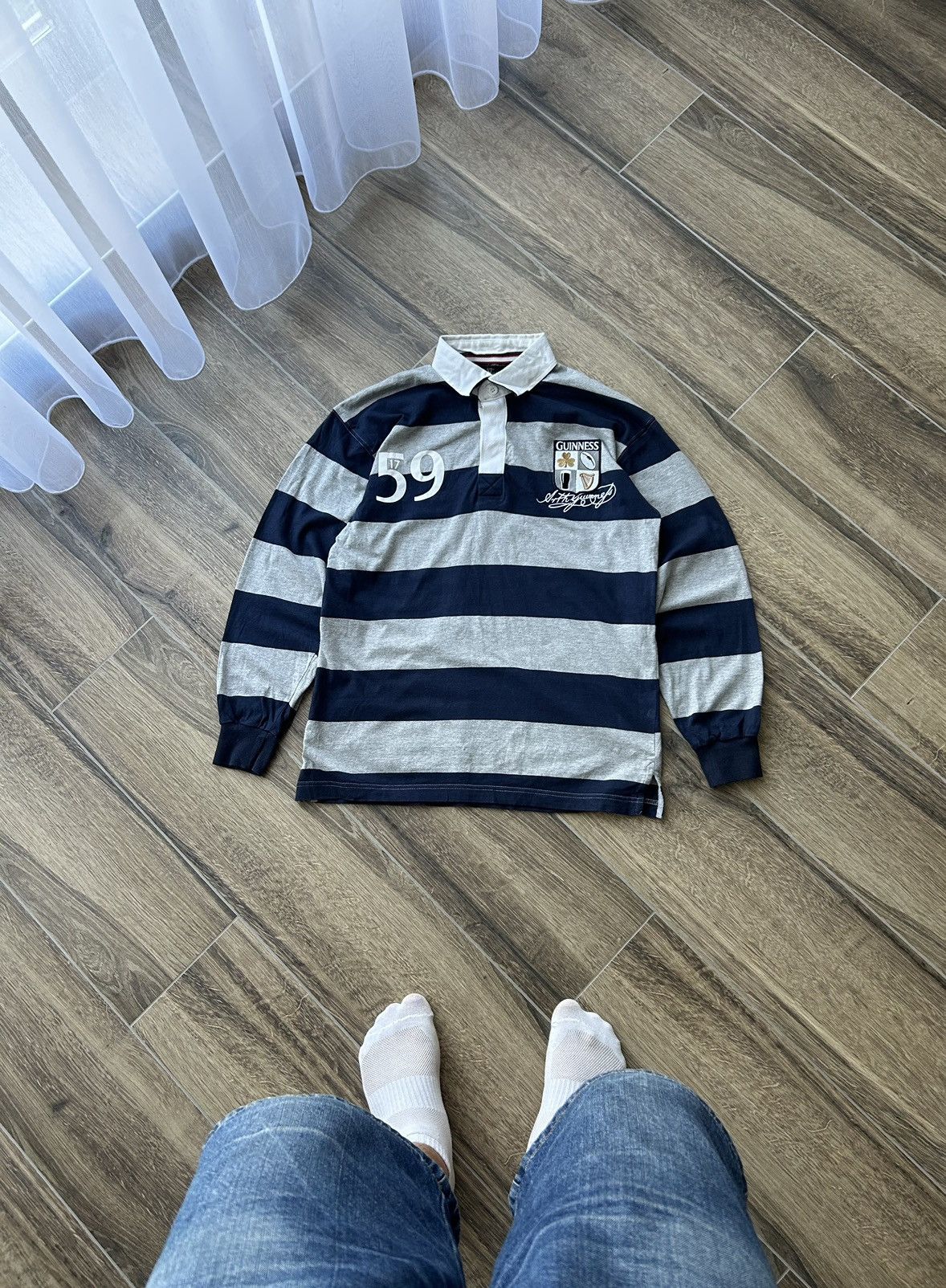 Rugby Ralph Lauren × Vintage Vintage Guinness Striped rugby jersey mens long-sleeve Size US S / EU 44-46 / 1 - 1 Thumbnail