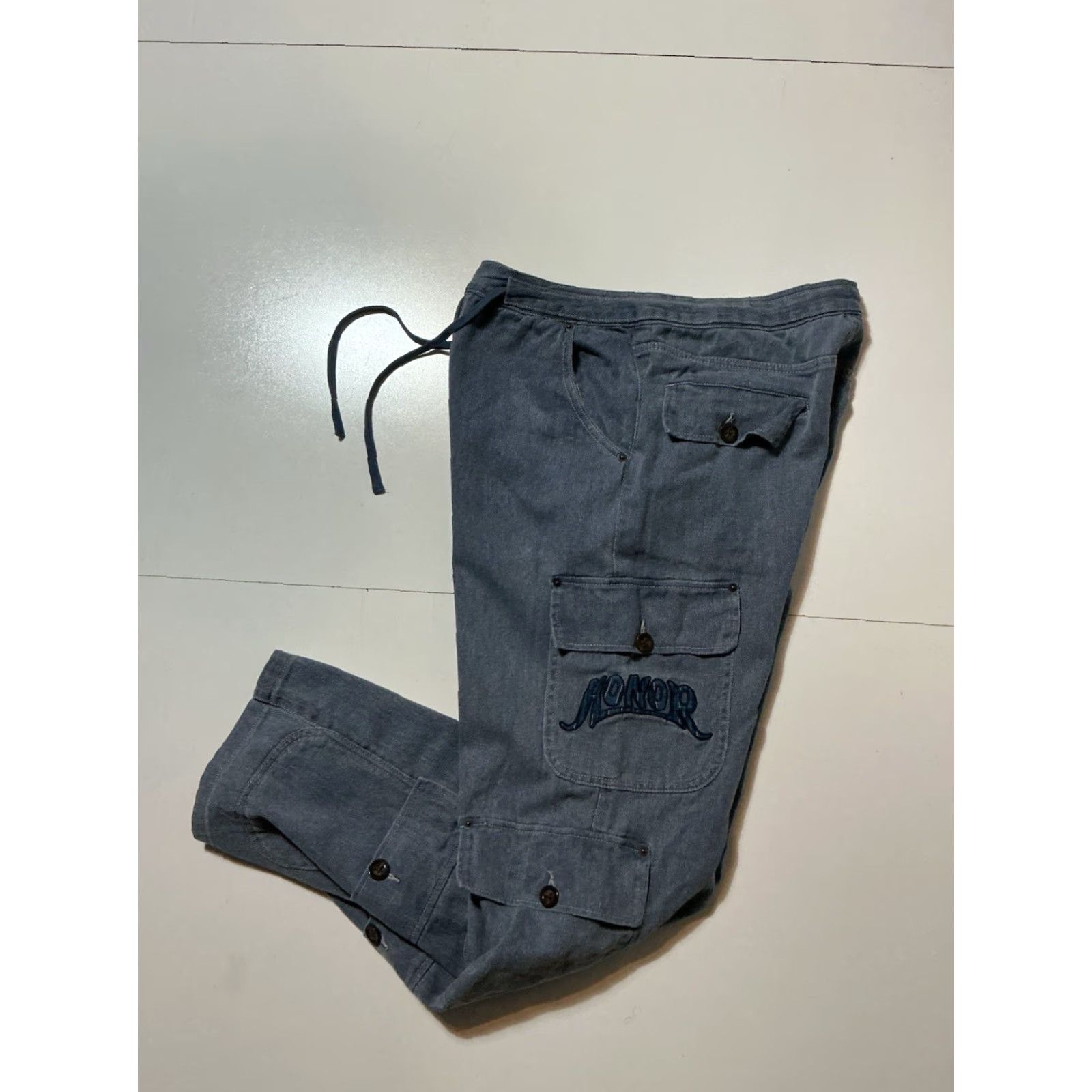 Honor the Gift VINTAGE Honor The Gift Motorhead Cotton Twill Cargo Blue Utility Pants SZ 32 Mens Cargo Pants Regular 32in inseam Blue Size US 32 / EU 48 - 6 Thumbnail
