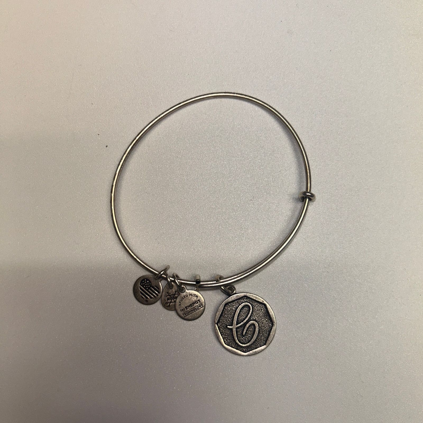 Other Alex and Ani Silver-Tone Bangle Bracelet 2016 Initial C "C" Size ONE SIZE - 1 Thumbnail