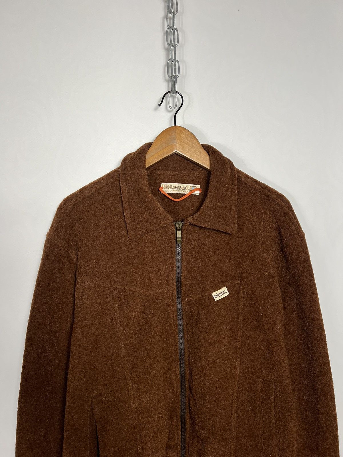 【 VINTAGE 】 Teddy Jacket Vintage 90s Diesel Terry Cotton Teddy Jacket Bomber