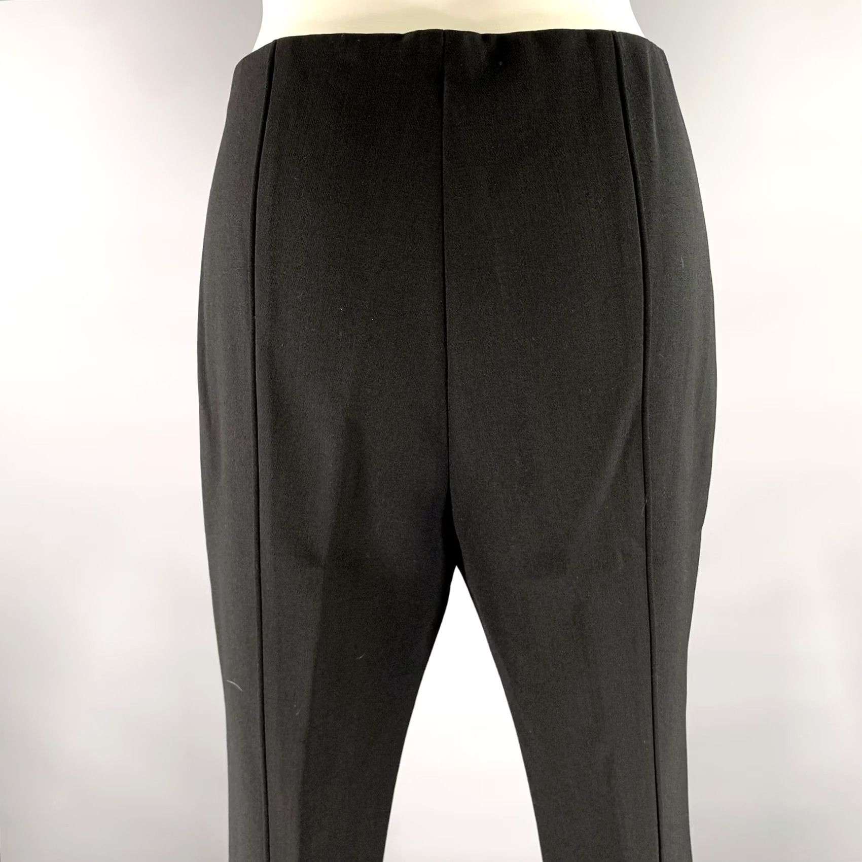 The Row THE ROW Pants Black Wool Elastane Pintuck Side Zipper Size 12 Womens Size 34" / US 12 / IT 48 - 4 Thumbnail