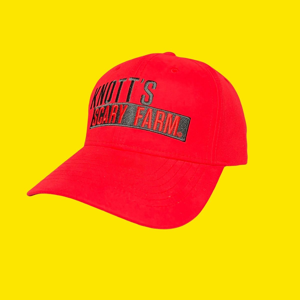 Vintage Knotts Scary Farm Rookie Dad Hat OSFA Red Size ONE SIZE - 1 Thumbnail