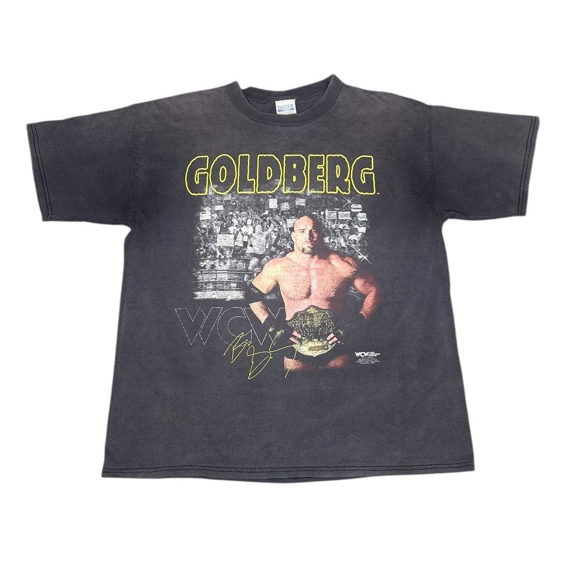 Designer × Vintage × WWE Vintage 90s WWE WCW Goldberg Wrestling T-Shirt Size US XL / EU 56 / 4 - 1 Thumbnail