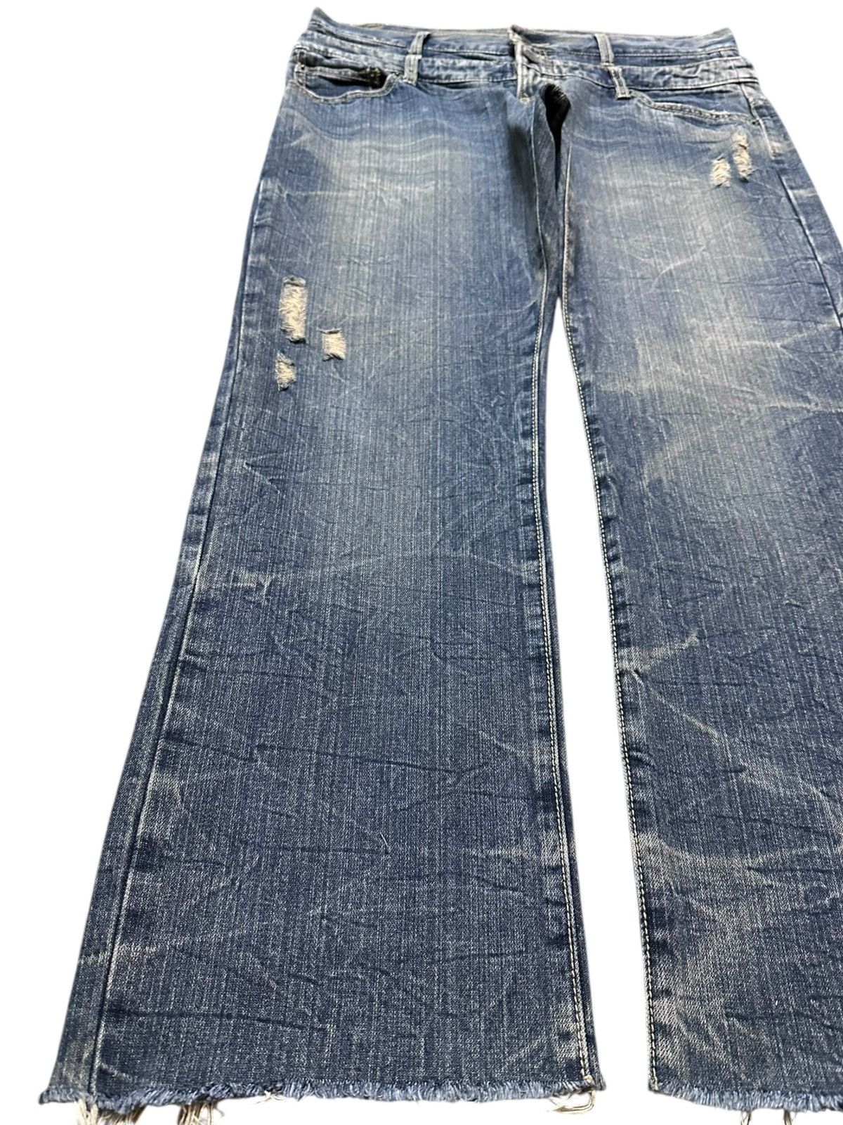 If Six Was Nine Vintage Daily Topics Double Waist Grunge Honeycomb Denim Size US 34 / EU 50 - 3 Thumbnail