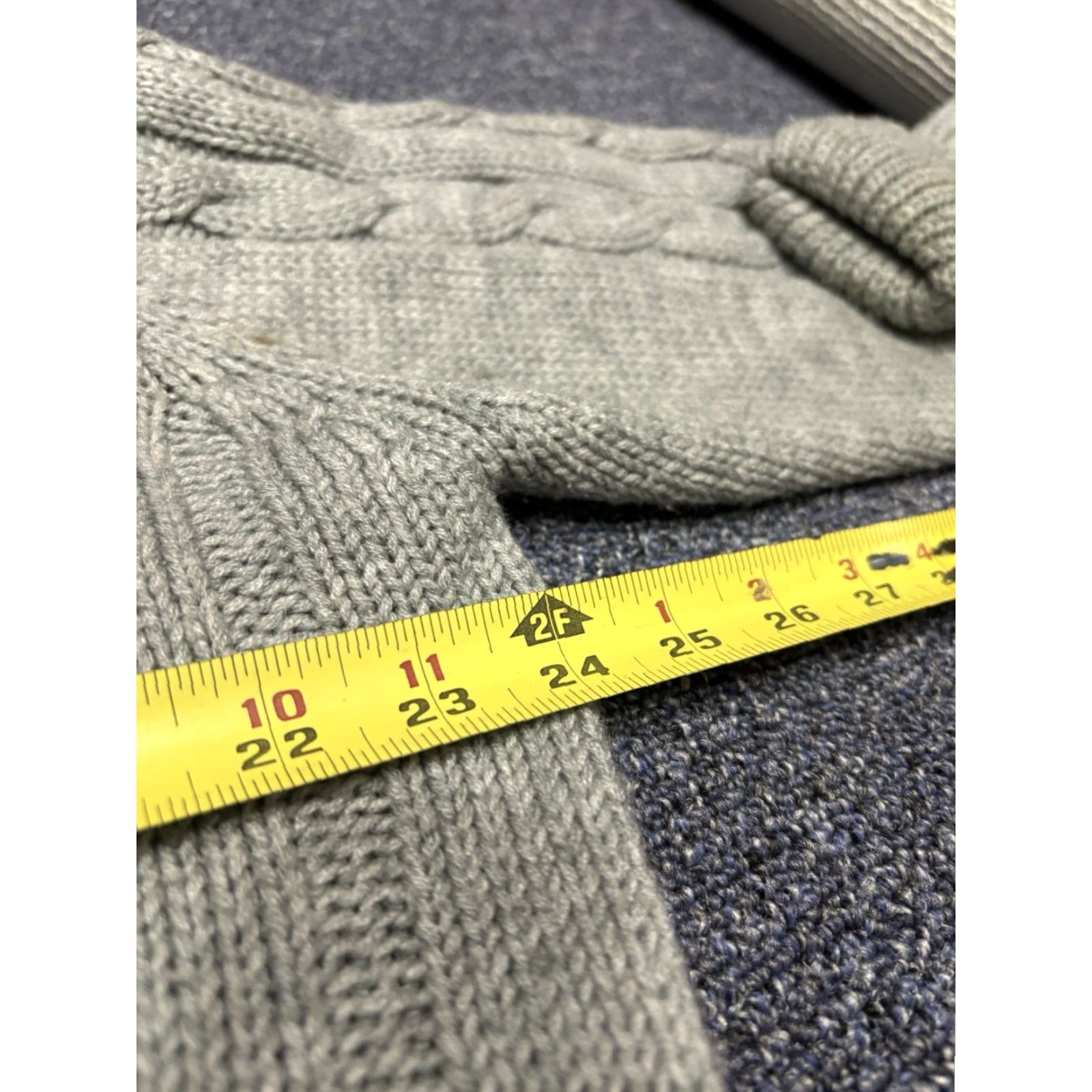 Sears VINTAGE Sears Cardigan Sweater Men’s L Gray Button Up Knit V-Neck 80s Classic All Seasons Regular Long Sleeve Size US L / EU 52-54 / 3 - 4 Thumbnail