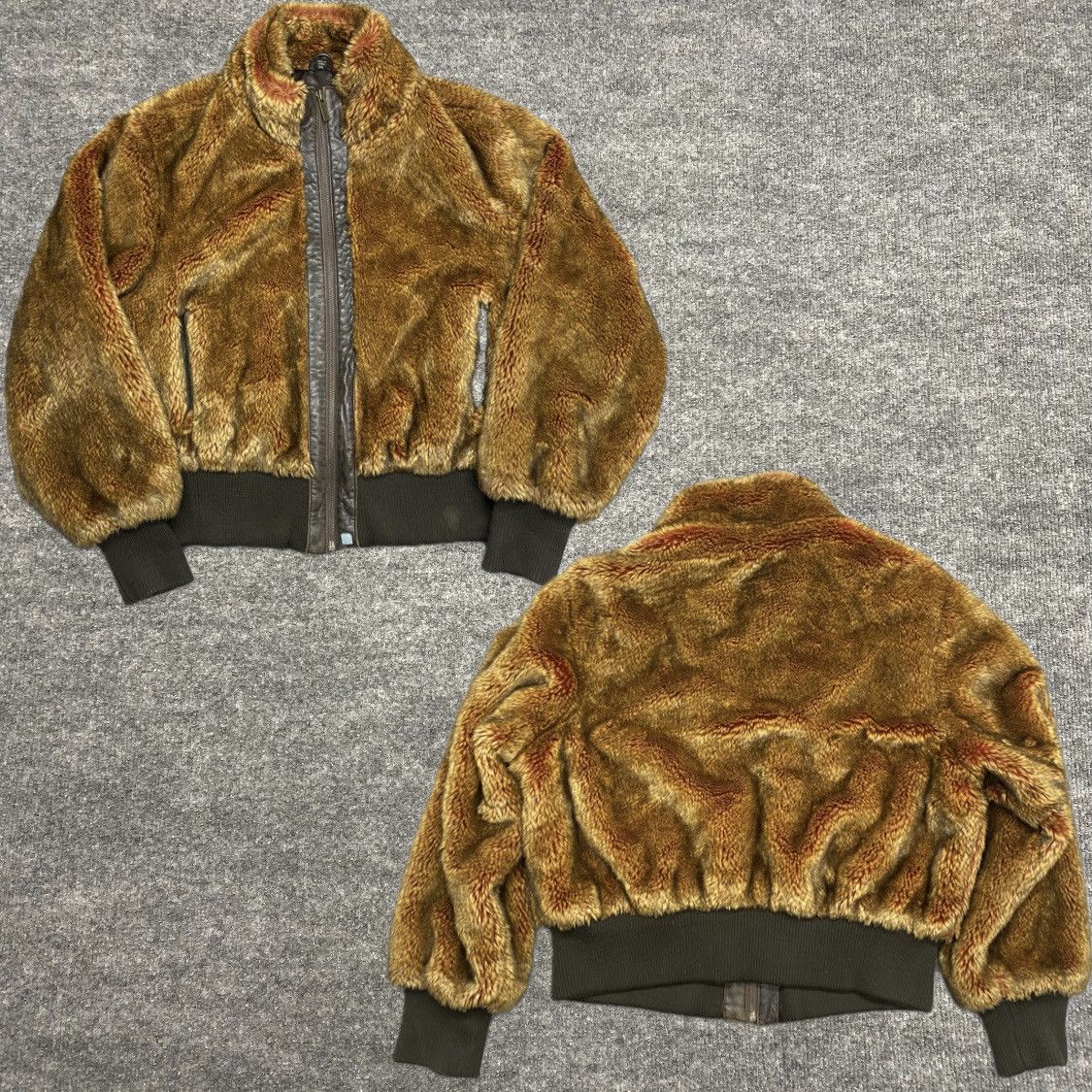 Other Y2K Azzure Leather Brown Faux Fur Coat Size 2XL Size XXL / US 16-18 / IT 52-54 - 1 Thumbnail