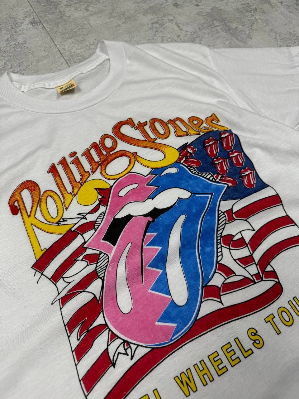 The Rolling Stones Vintage Rolling Stones Steel Wheels Tour 1989 T-Shirt Size M Size US M / EU 48-50 / 2 - 5 Thumbnail