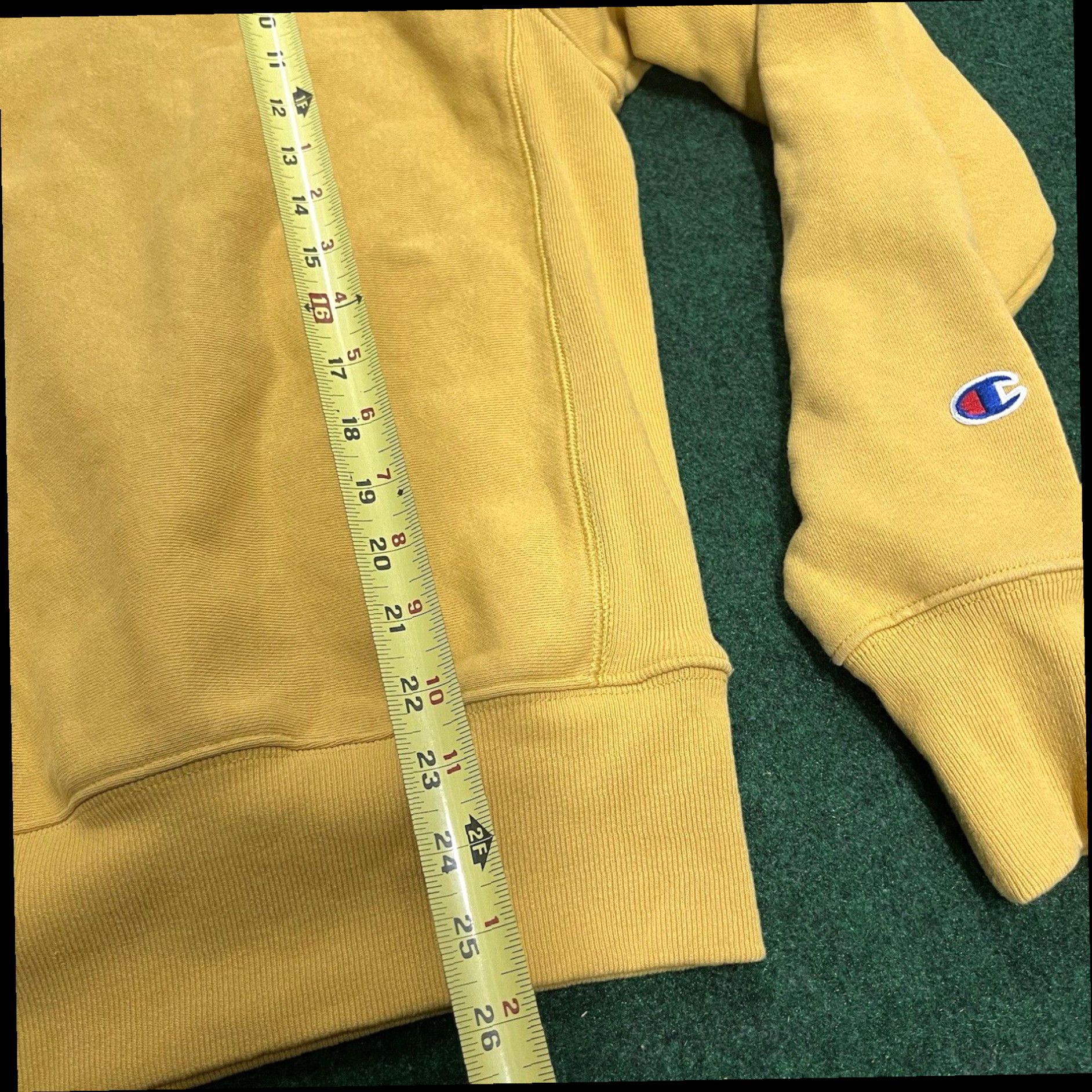Champion Vintage Champion Reverse Weave Ribbed Sweatshirt Small Yellow Gold Size US S / EU 44-46 / 1 - 6 Thumbnail