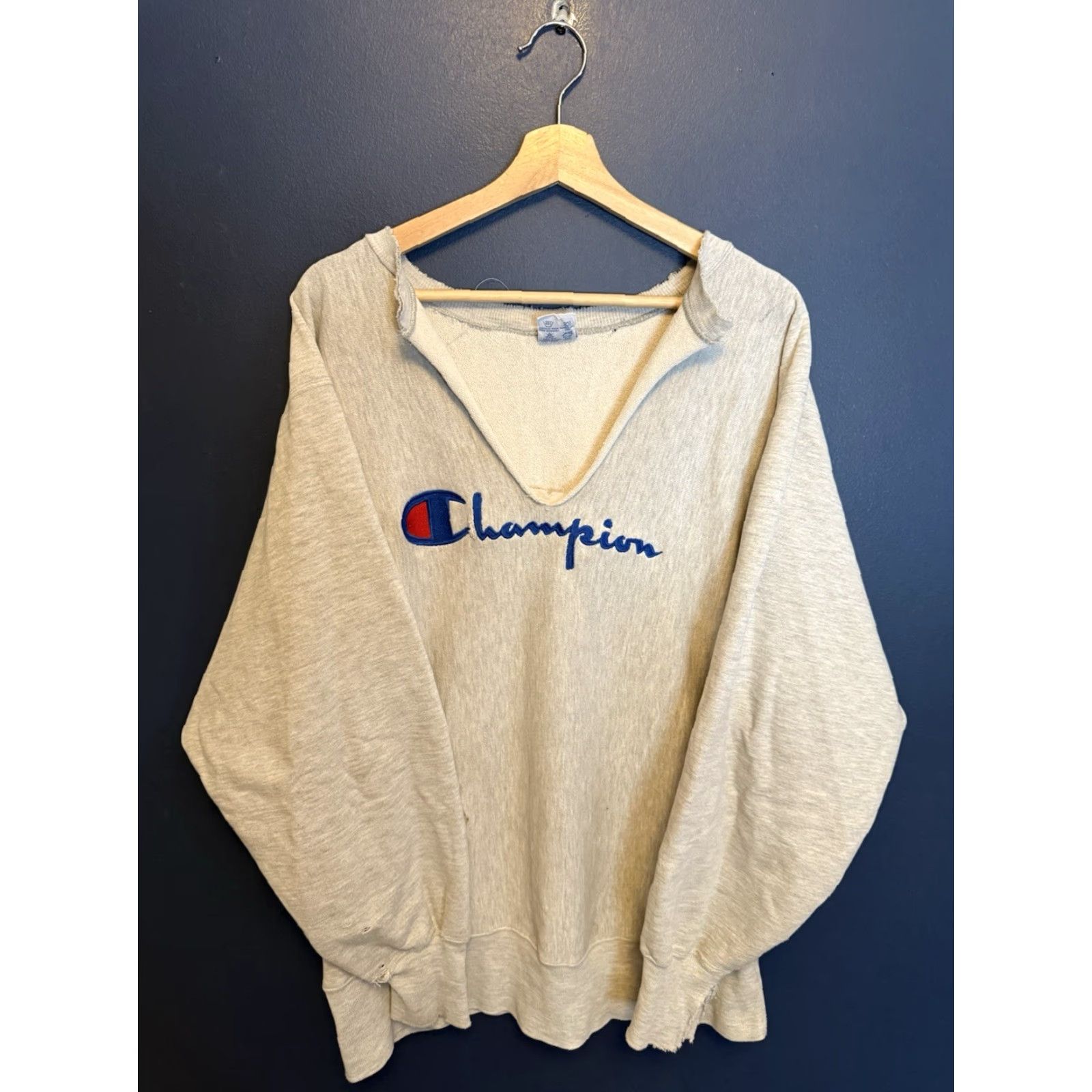Champion VINTAGE Champion Sweatshirt 90s Reverse Weave Gray XL Men Pullover Flawed Size XL Size US XL / EU 56 / 4 - 3 Thumbnail