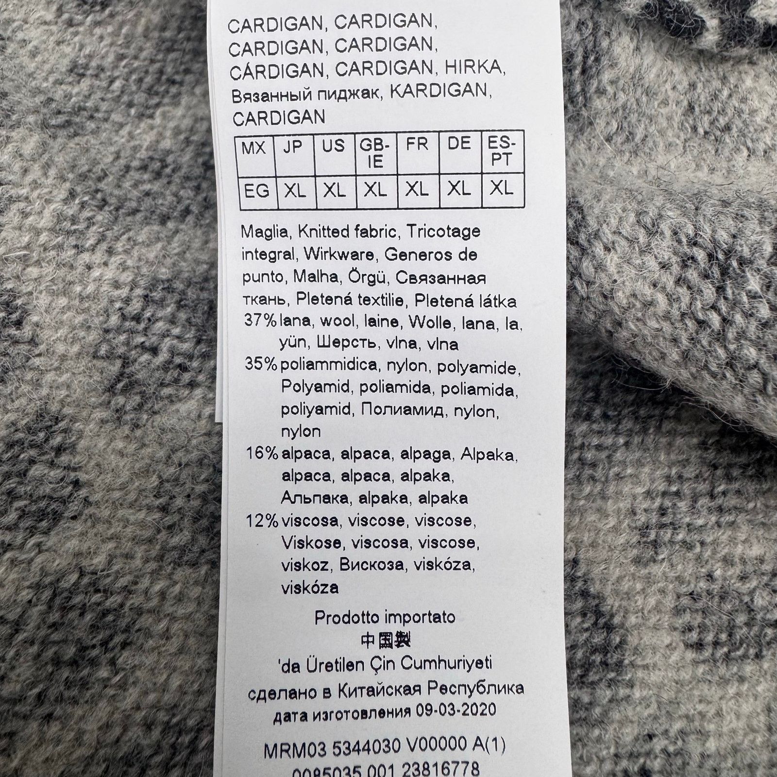 Marina Rinaldi Marina Rinaldi Grey Leopard Wool Blend Cardigan Sweater XL Size 3XL / US 20-22 - 9 Thumbnail